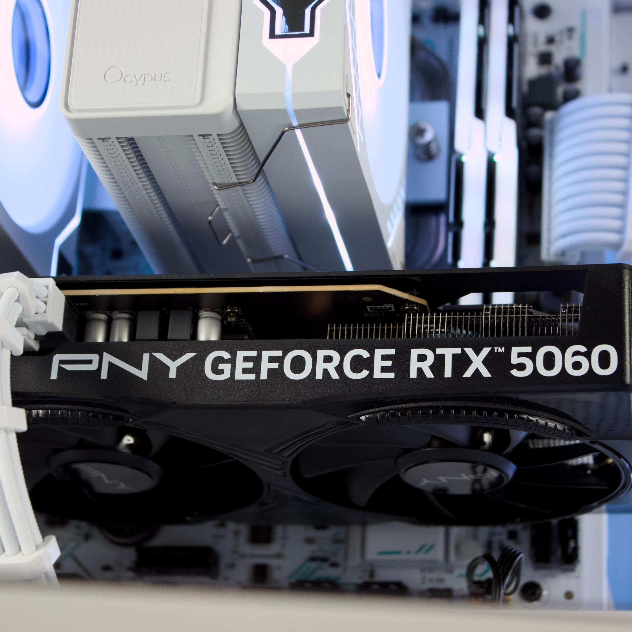 🧊❄️🧊 White Gaming PC – RTX 5060, Ryzen 5 5600X, 32GB RAM, 1TB SSD - WiFi, BlueTooth 🧊❄️🧊