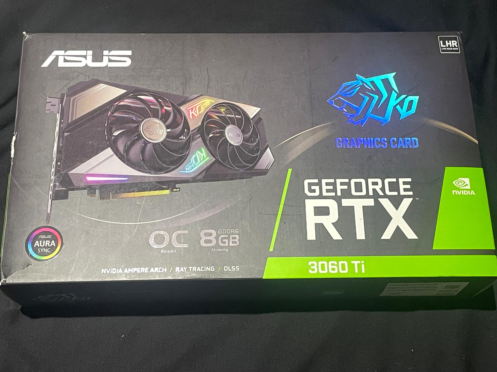 ASUS KO GeForce RTX 3060 Ti V2 OC 8GB GDDR6 Graphics Card.