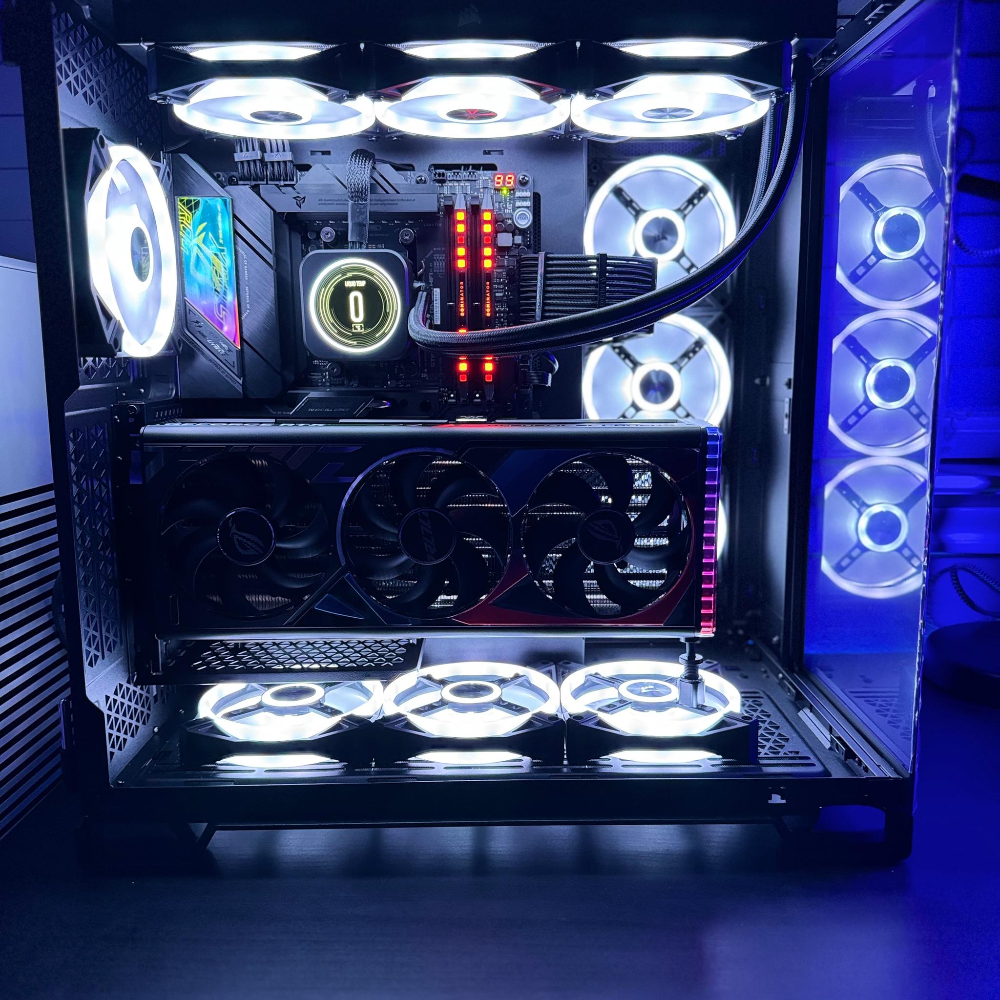 Haptix Corsair Dominator | ROG Strix 4090 OC - 7800x3D - 32GB Dominator DDR5 - 3TB | 1000w