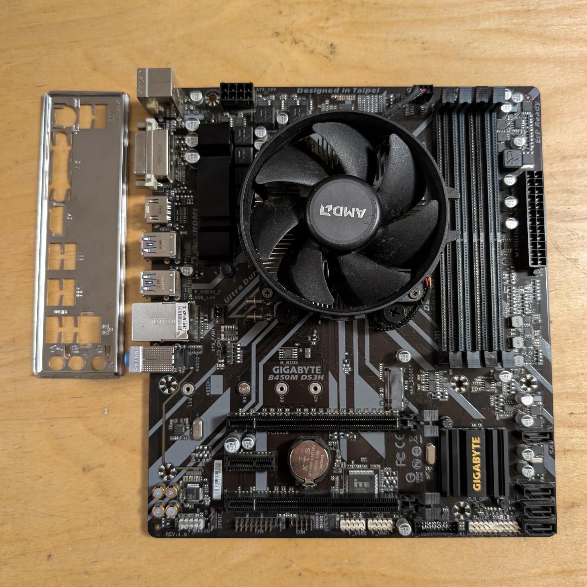 Gigabyte B450M DS3H + AMD Ryzen 5 3600