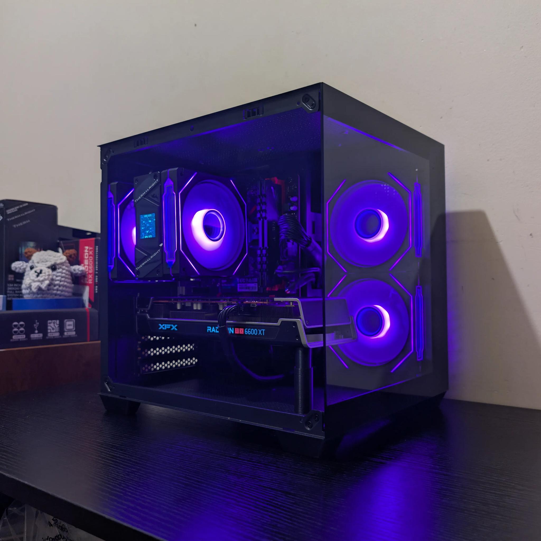 🐦‍⬛ Black RGB Gaming PC | RX 6600XT | Ryzen 5 3600 | 1TB SSD | 16GB RAM | WiFi & Bluetooth 🐦‍⬛