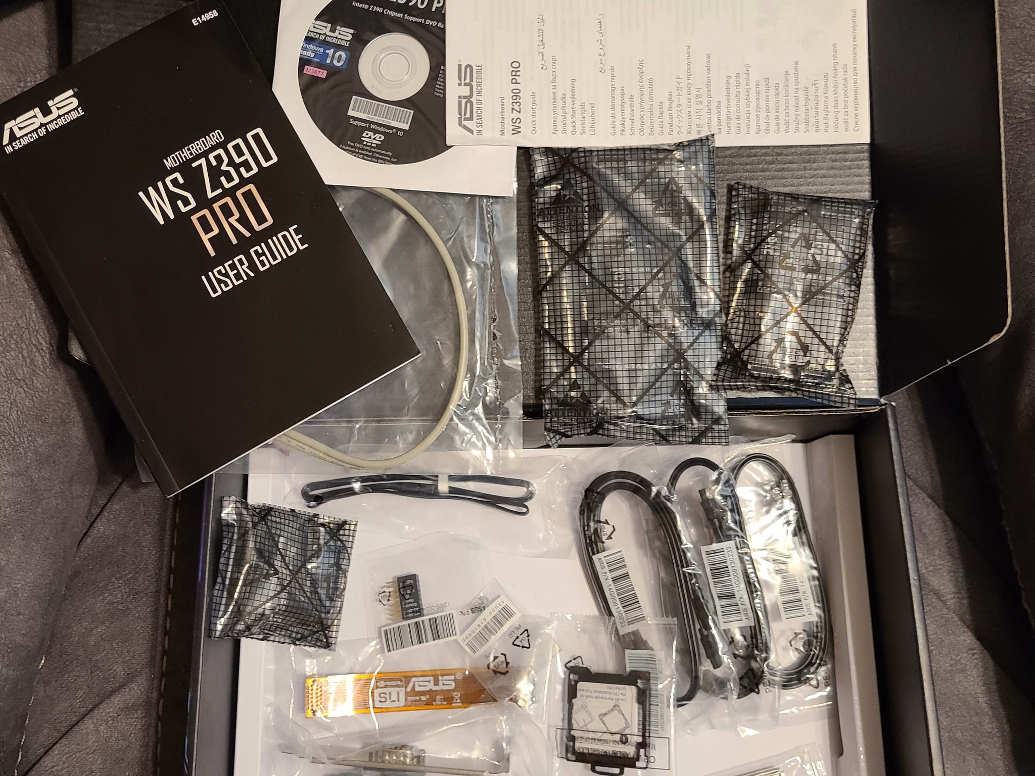 ASUS WS Z390 Motherboard Combo Loaded 32 GB DDR4 SSD Intel Pentium Gold G5420 Noctua Cooler