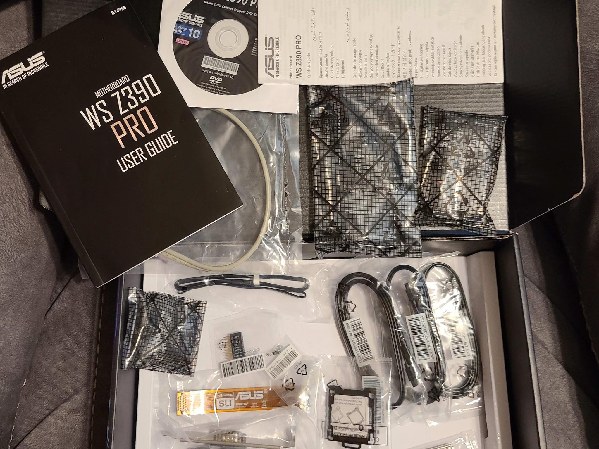 ASUS WS Z390 Motherboard Combo Loaded 32 GB DDR4 SSD Intel Pentium Gold G5420 Noctua Cooler