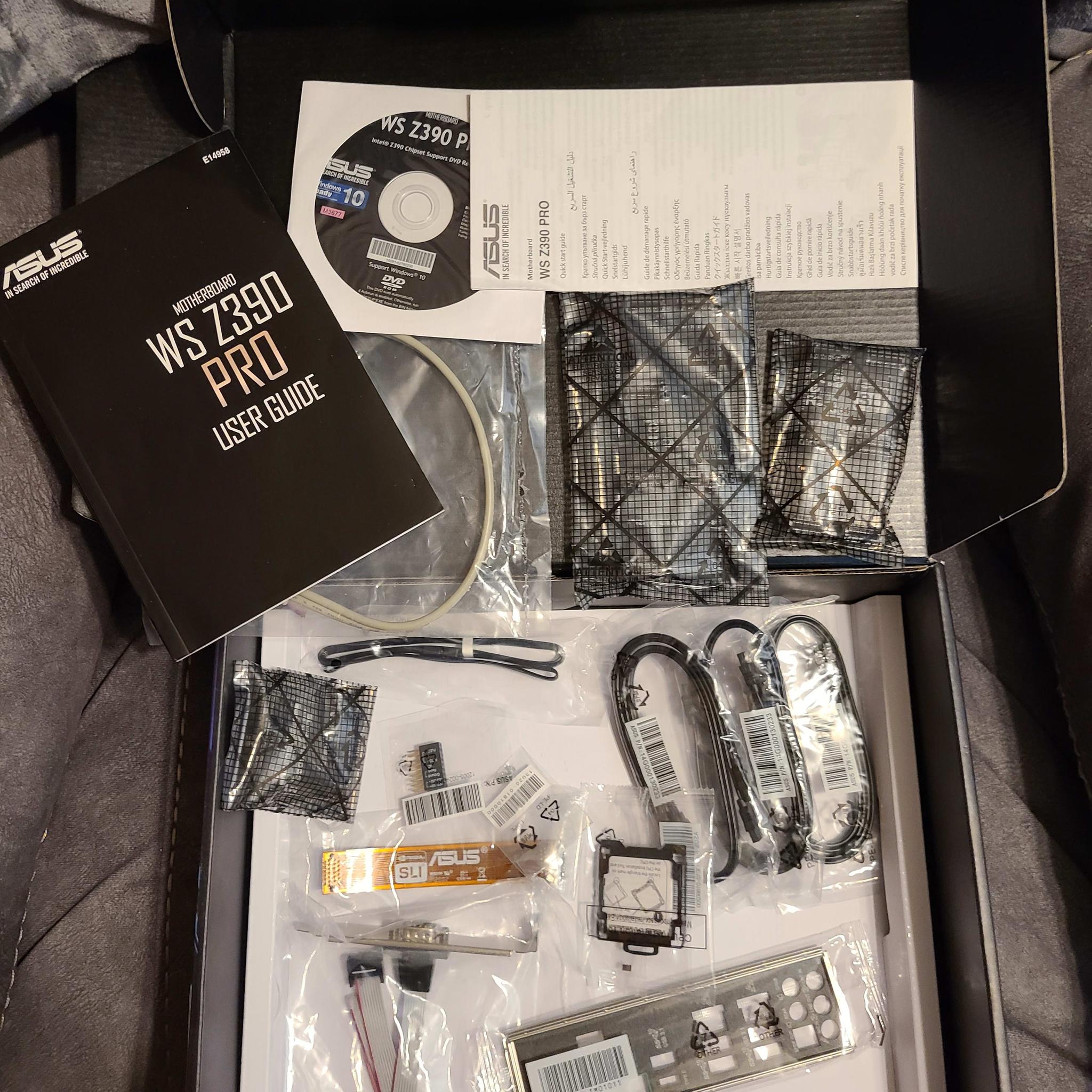 ASUS WS Z390 Motherboard Combo Loaded 32 GB DDR4 SSD Intel Pentium Gold G5420 Noctua Cooler
