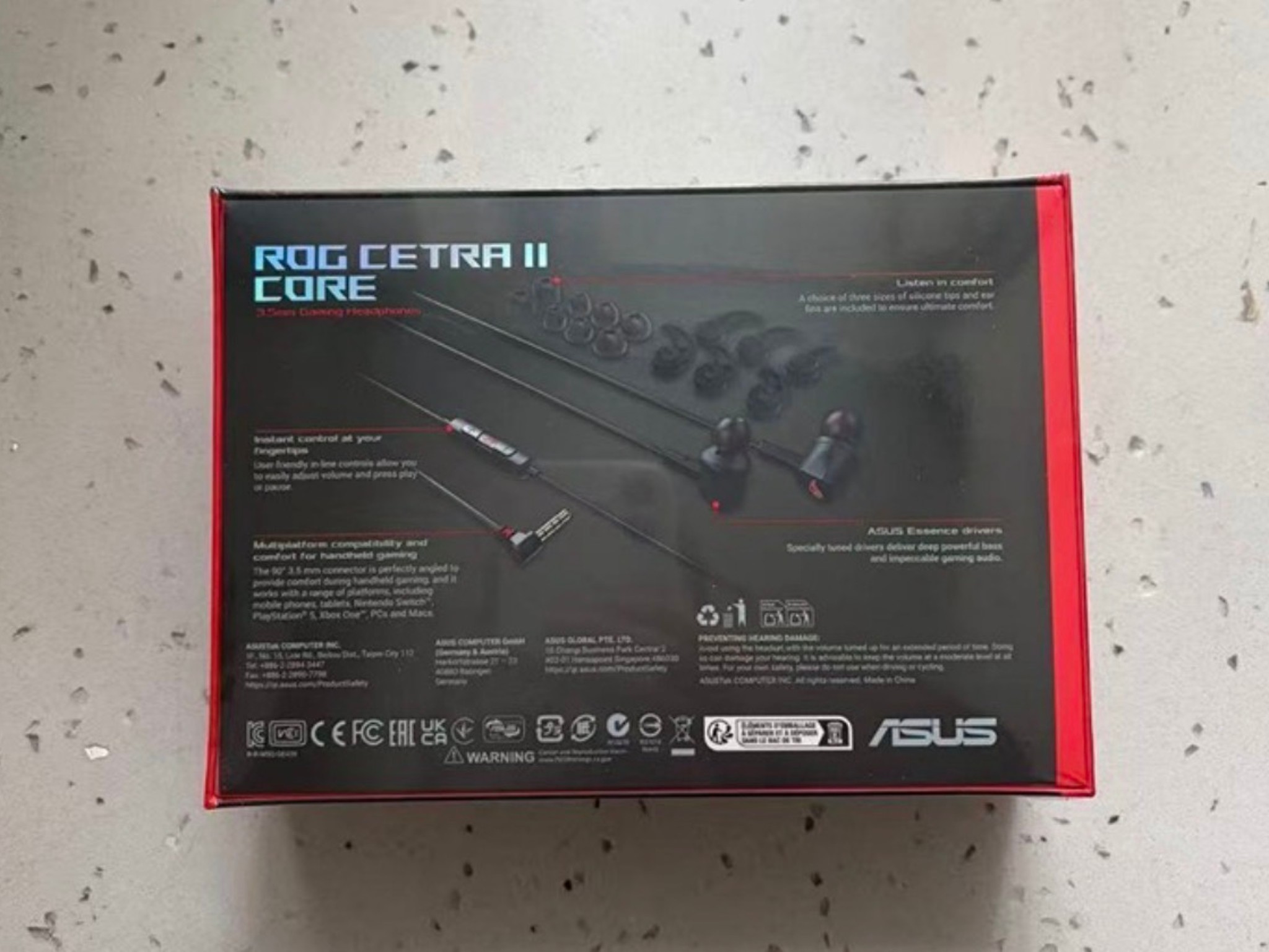 ASUS ROG Cetra II Core 3.5mm in-Ear Gaming Headphones (Black)