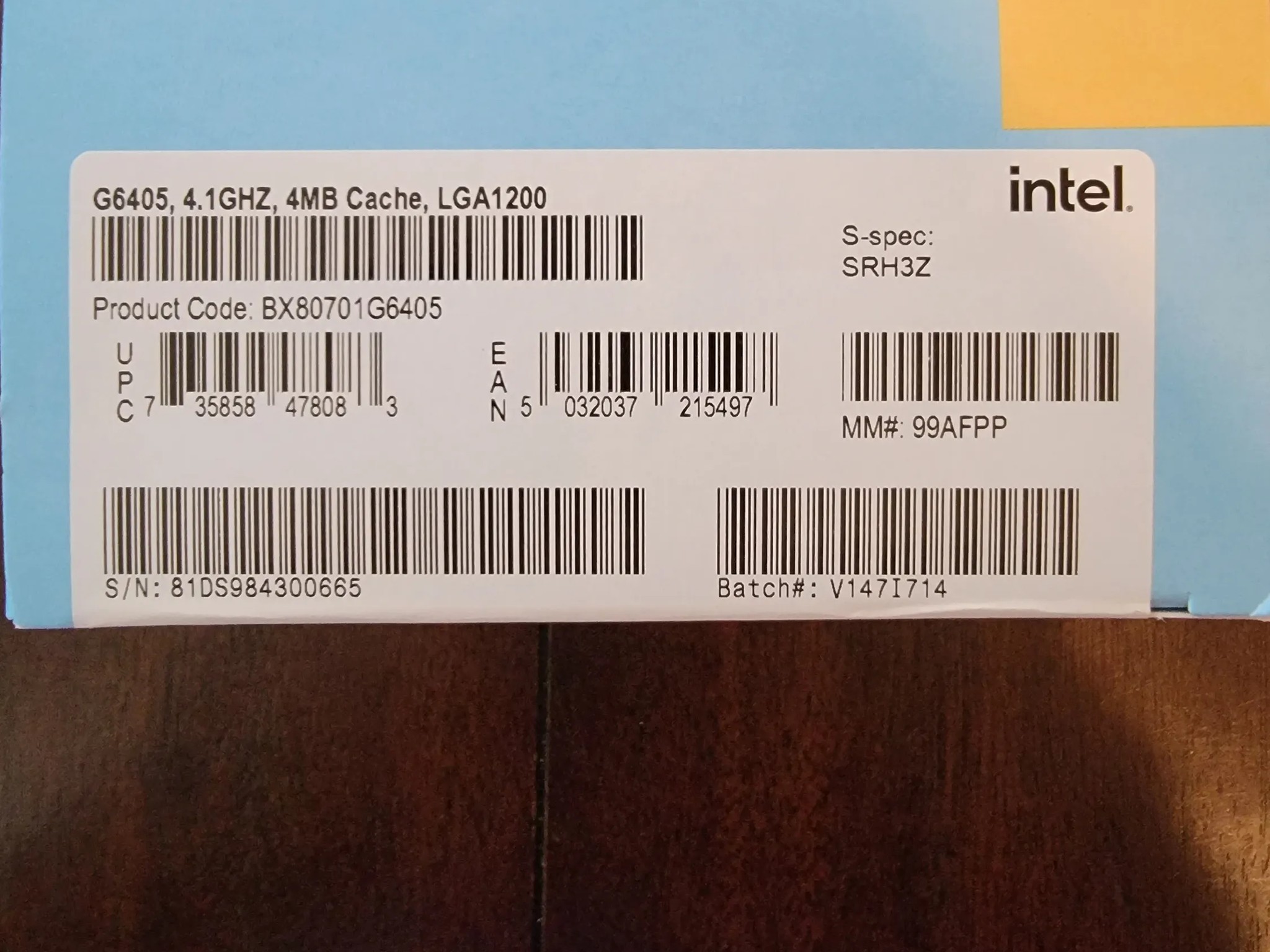 Intel Pentium G6405 - Pentium Gold