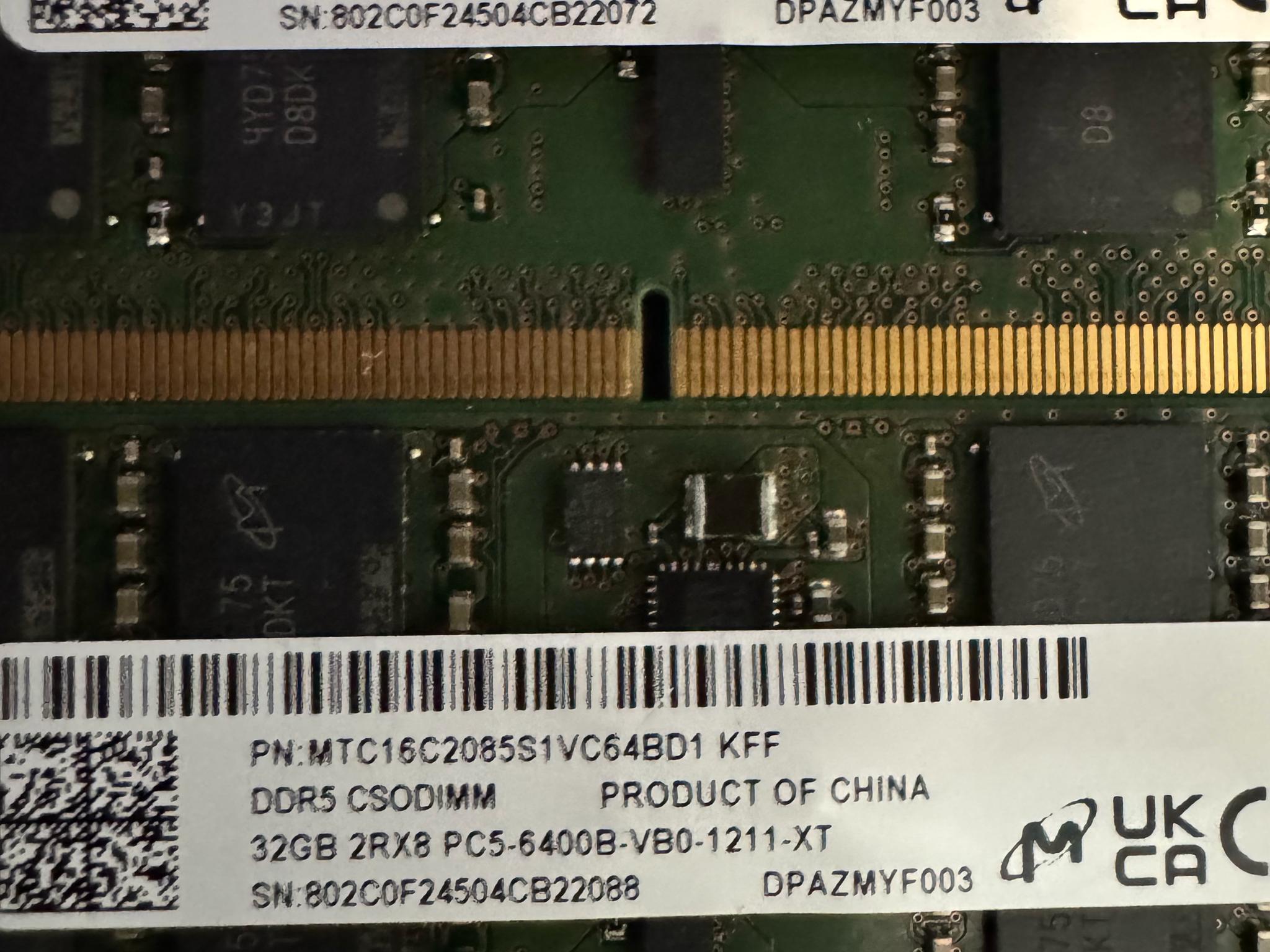 Crucial 64GB DDR5 RAM (2x32gb)