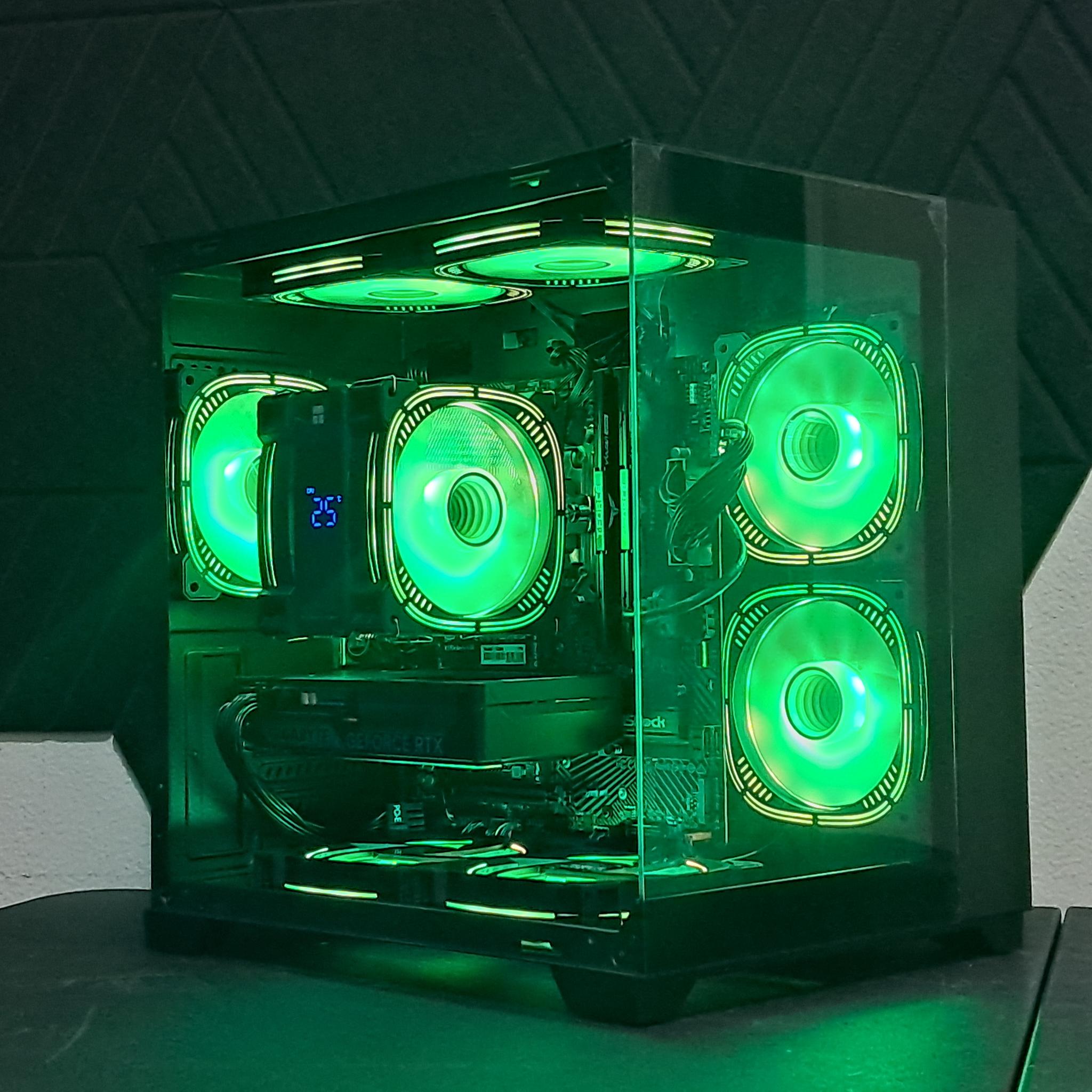 Airflow King 👑 RTX 5060 | Ryzen 5 8400F | 32GB DDR5 | Digital CPU Display | 1TB SSD | WiFi!