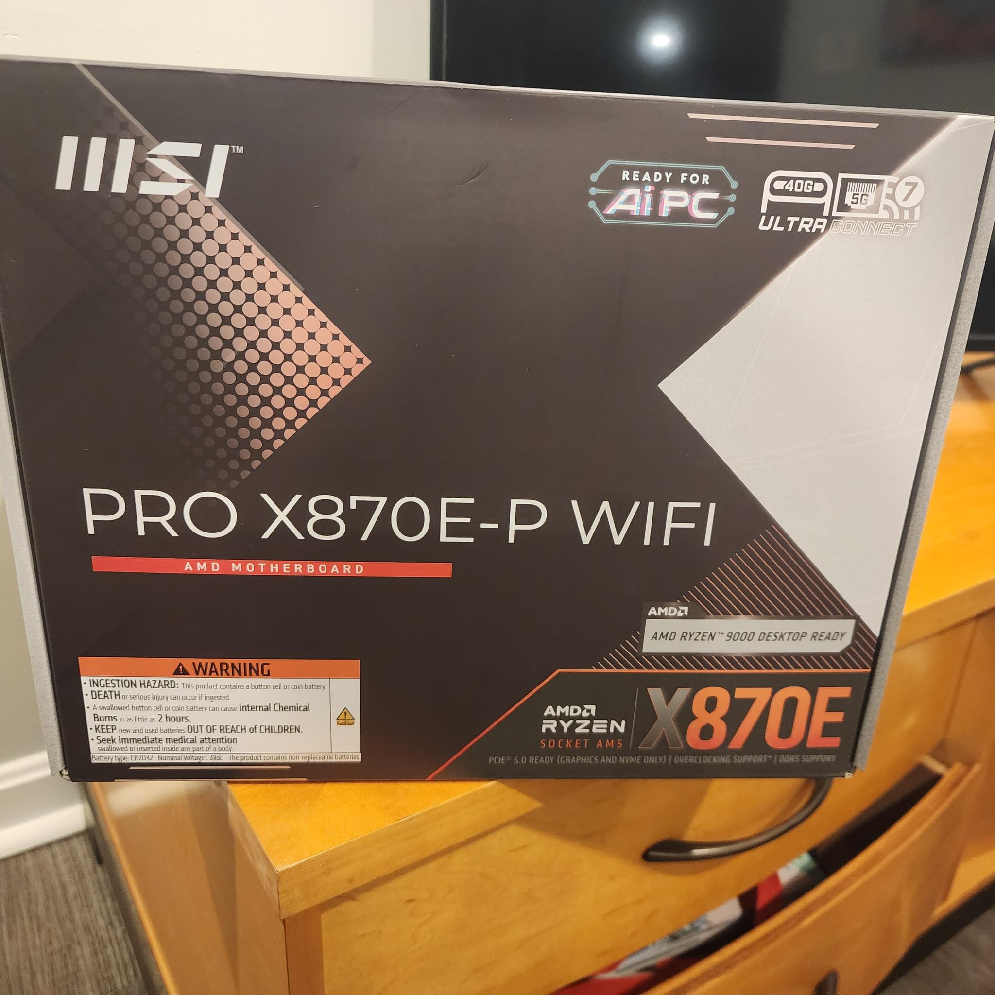 MSI x870e-P + 32GB RAM