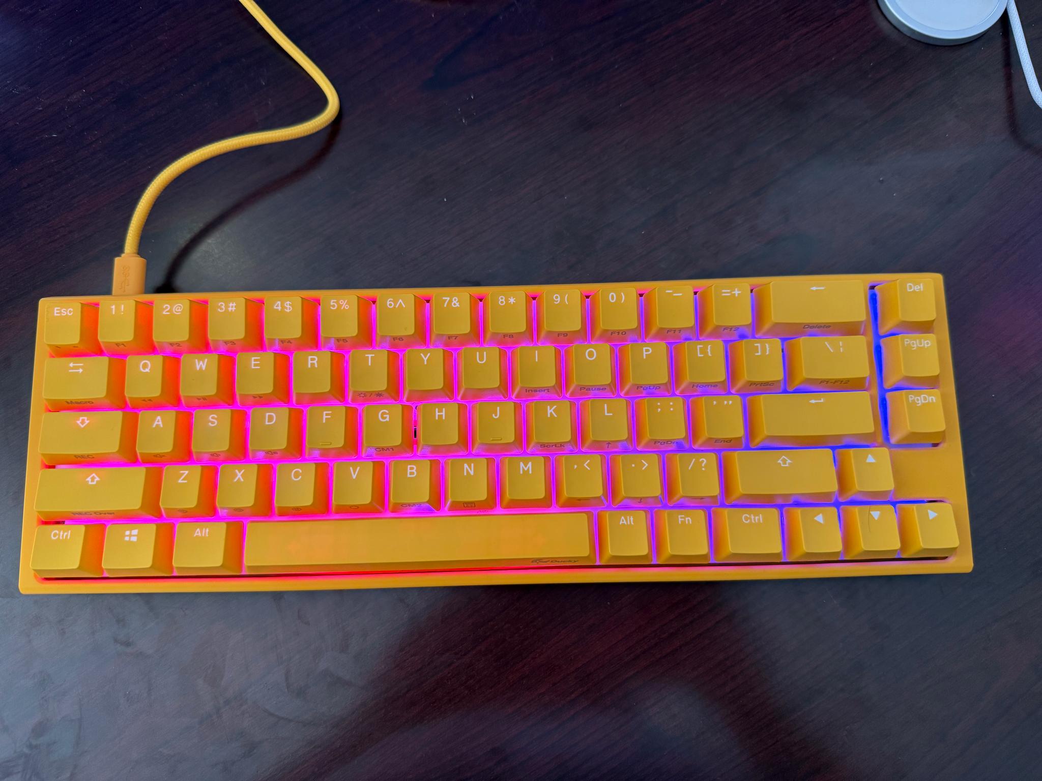 Yellow Ducky One 3 SF 65% Hotswap RGB Double Shot PBT Mechanical Keyboard