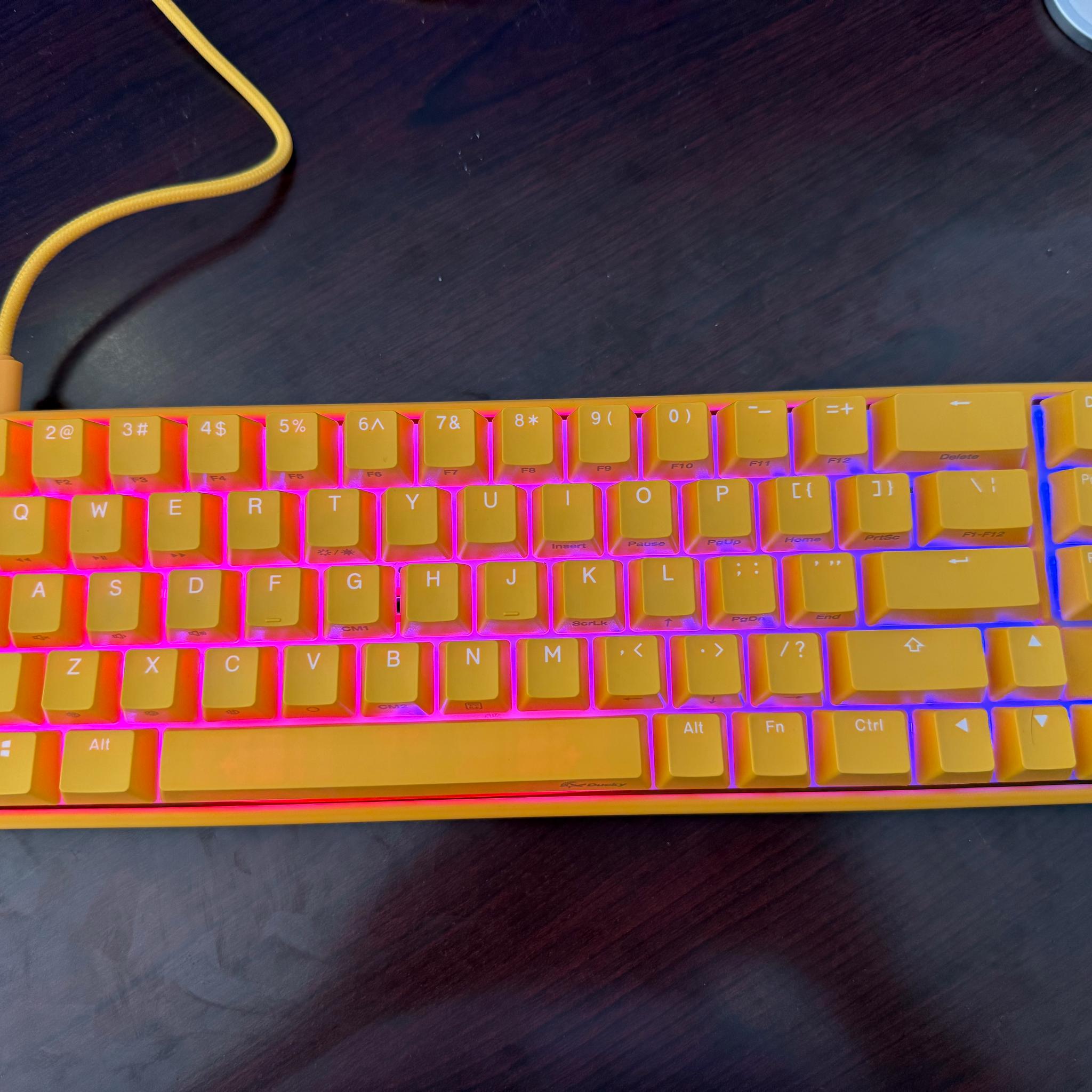 Yellow Ducky One 3 SF 65% Hotswap RGB Double Shot PBT Mechanical Keyboard
