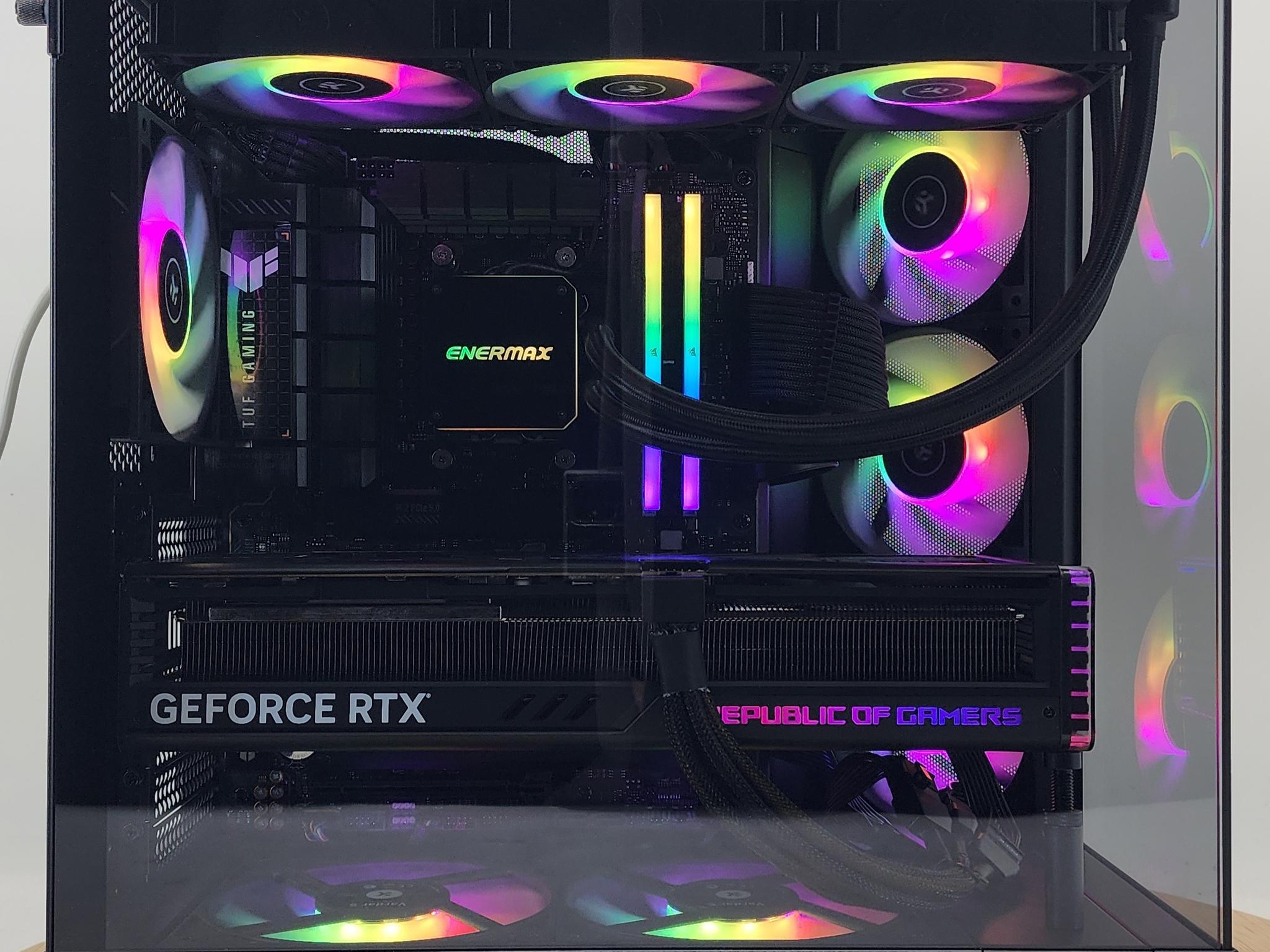 Gaming PC Ryzen 7 7800X3D 48GB RAM 2TB SSD RTX 4080 16GB Windows 11 Computer