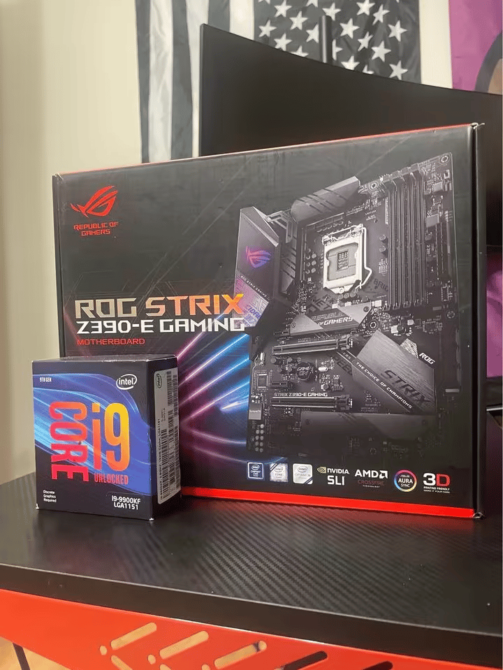 i9 9900k, ROG z390-e, 16gb Corsair Vengeance Pro BUNDLE