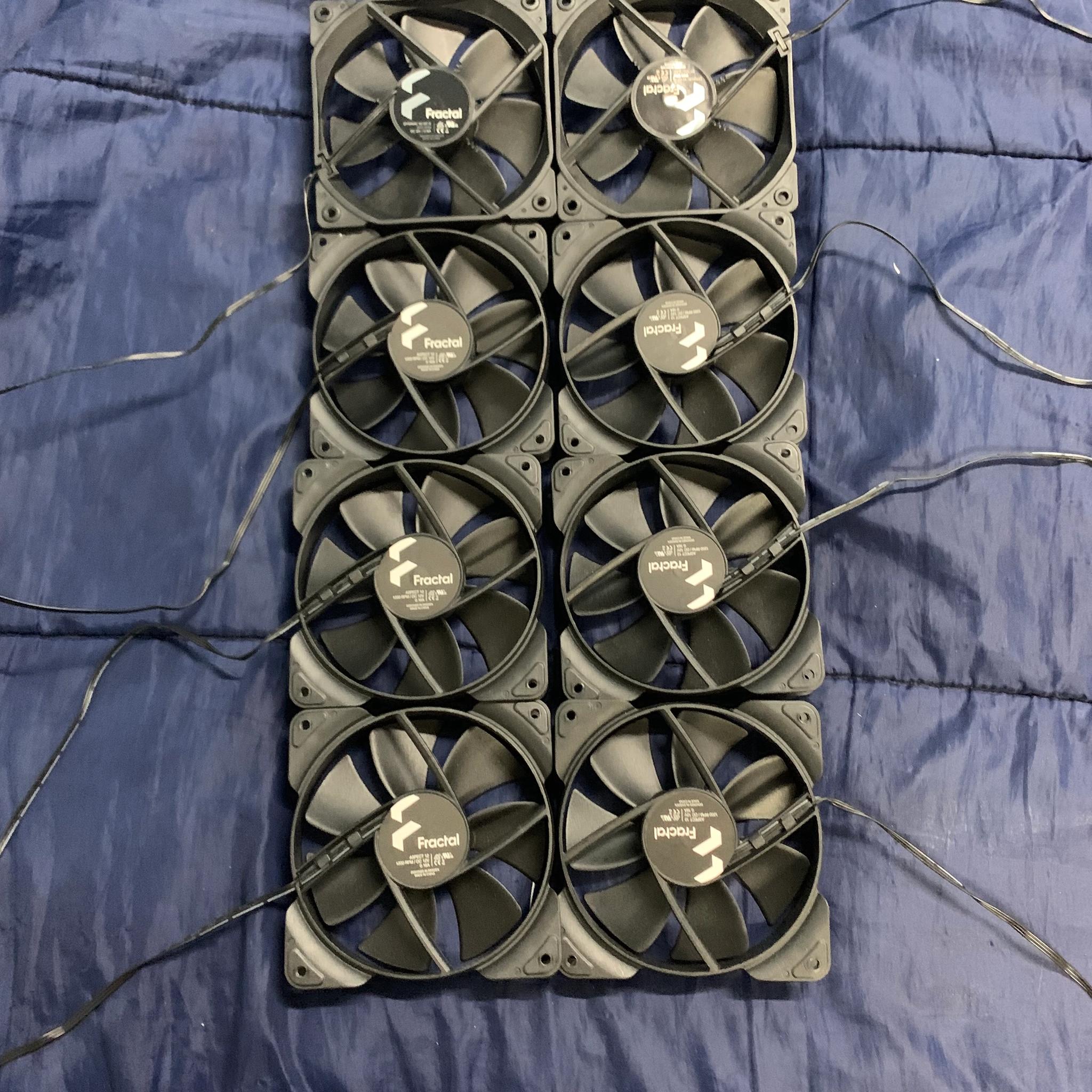 Lot of 3-pin 120mm Fractal Design case fans