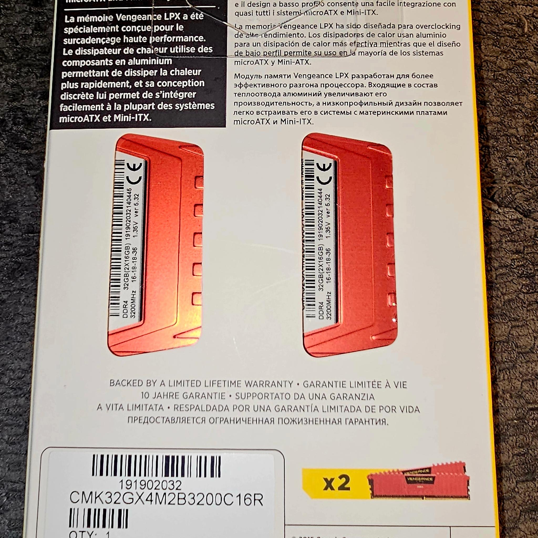 Corsair Vengeance DDR4 32 GB 3200 MHz 2x16