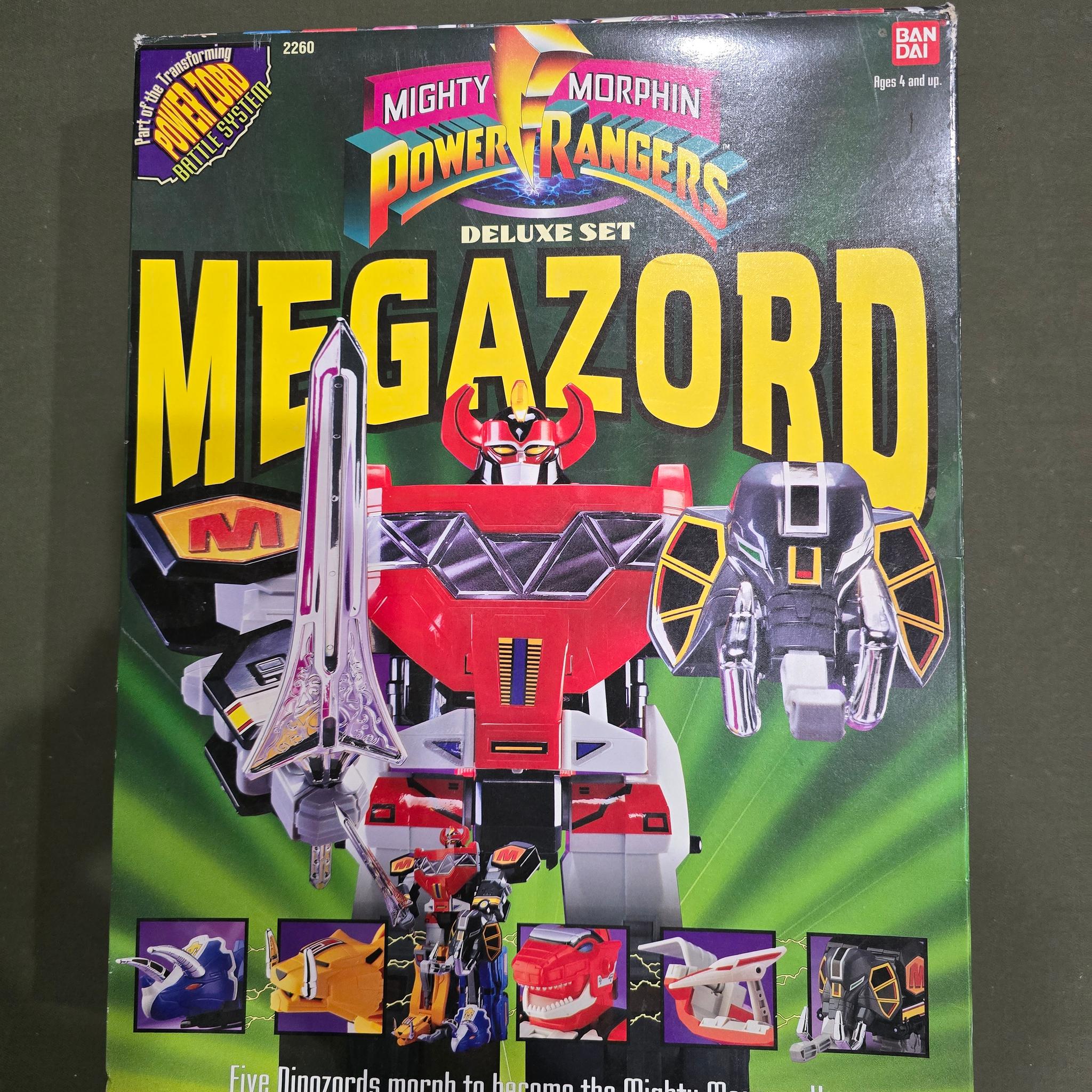 Vintage Mighty Morphin Power Rangers Megazord Deluxe Set 1993 Bandai Open Box 2260 Original