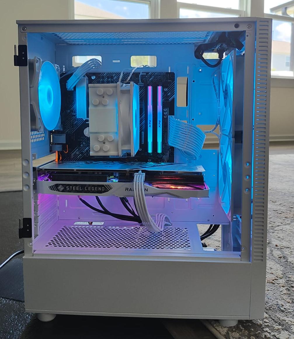 ❄️Ryzen 5 5500 ❄️RX 7600❄️16GB RAM❄️512GB SSD❄️WIFI | MID-RANGE RGB WHITE GAMING PC
