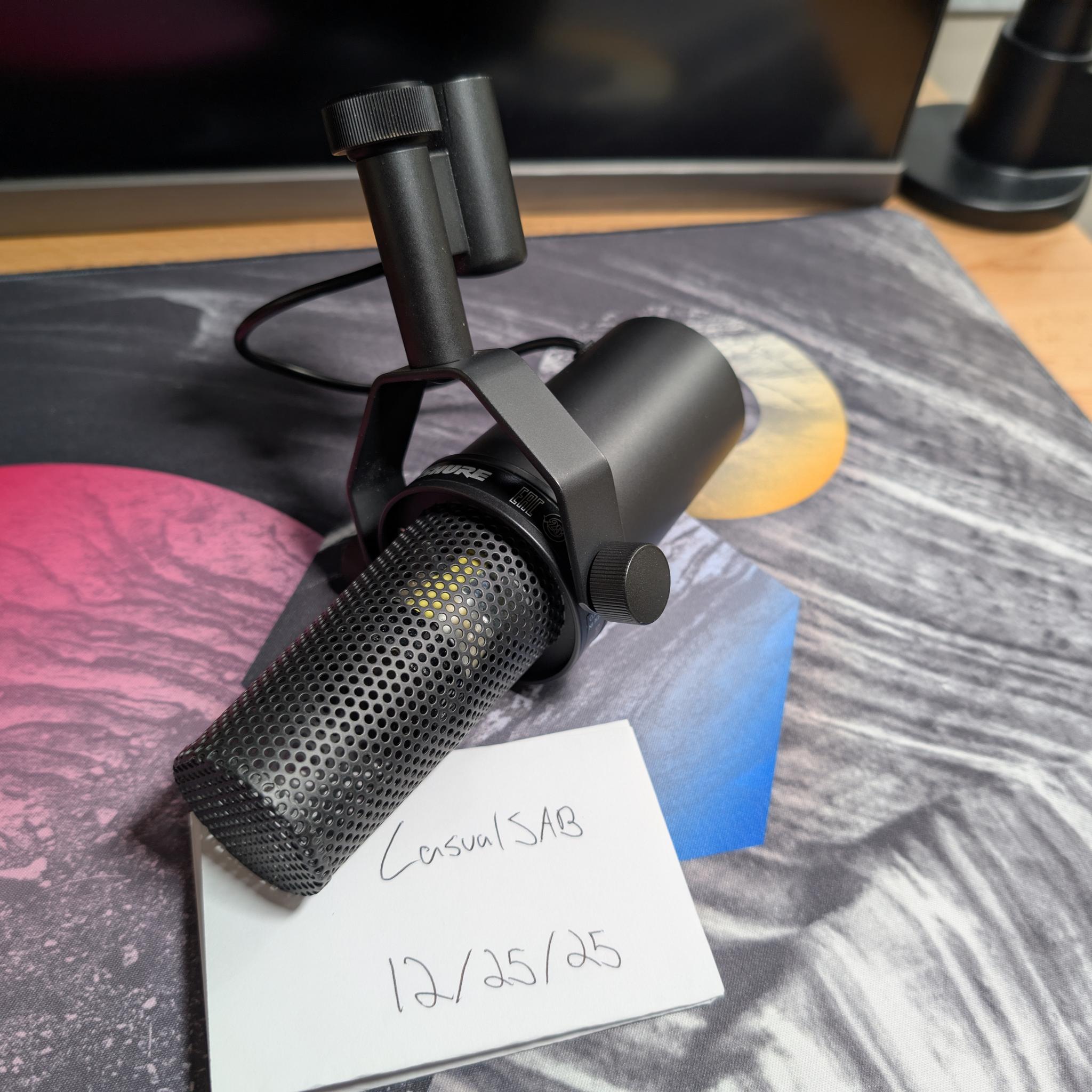 Shure SM7B XLR Microphone w/o Windscreen