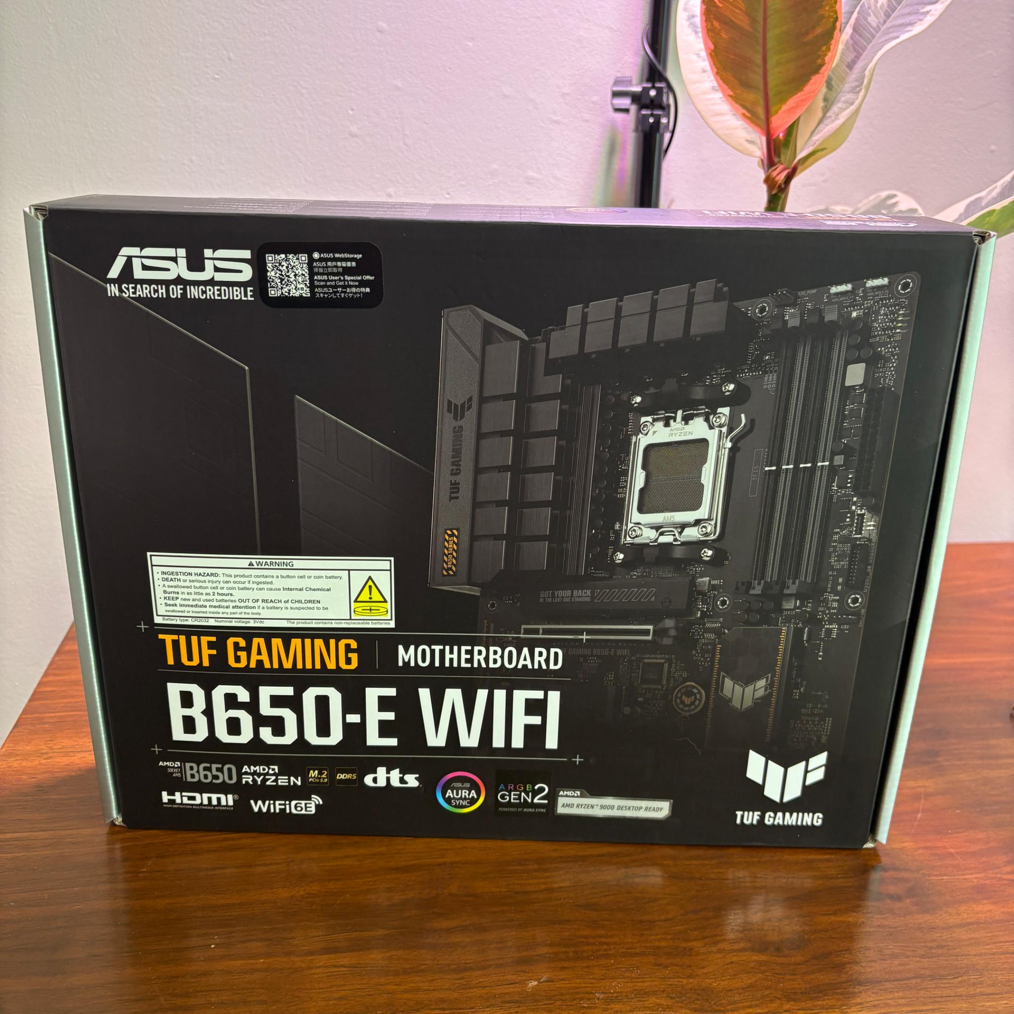 BNIB ASUS TUF Gaming B650-E WIFI Motherboard – AM5 – PCIe 5.0 – DDR5 – WiFi 6E