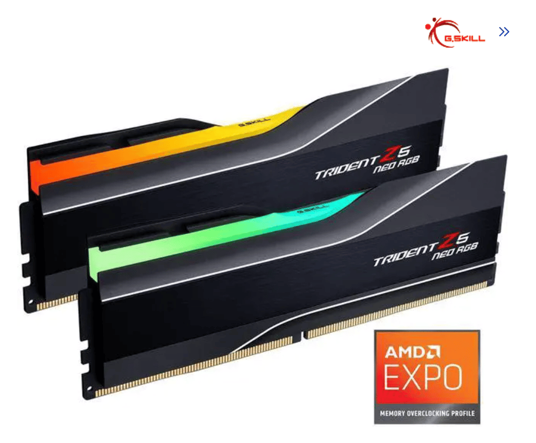 G.SKILL Trident Z5 Neo RGB 64GB (2 x 32GB) - DDR5 6000 - CL30 - Model F5-6000J3040G32GX2-TZ5NR