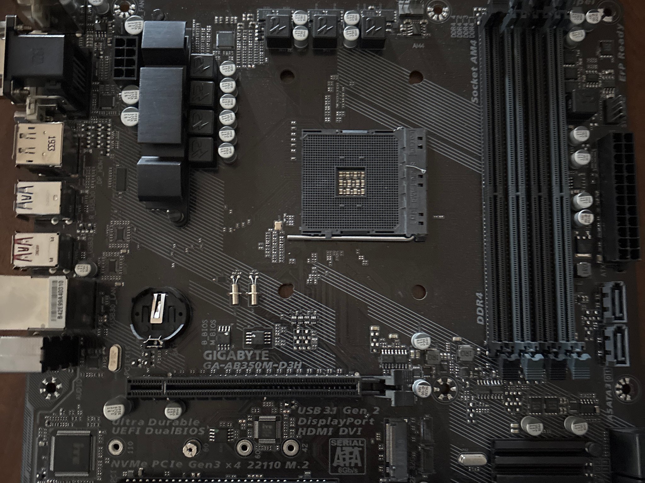 GIGABYTE  GA-AB350M-D3H AM4 MOTHERBOARD