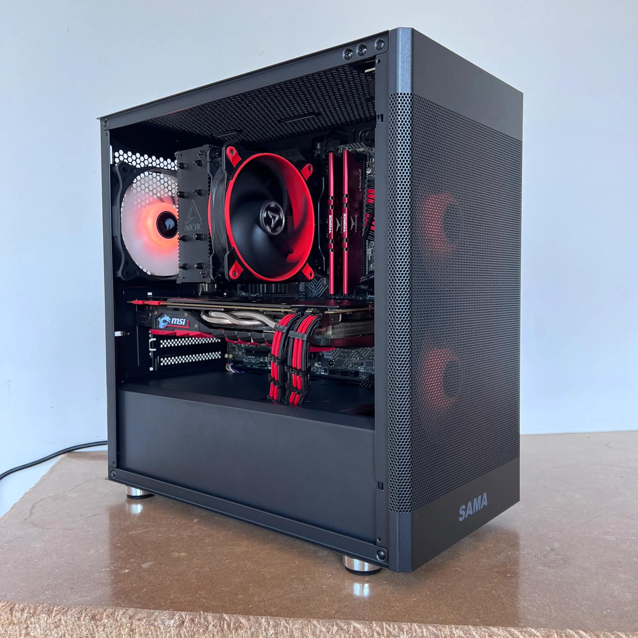 🟥⬛ Black & Red Budget Build | i3-12100F | GTX 1070 ⬛🟥
