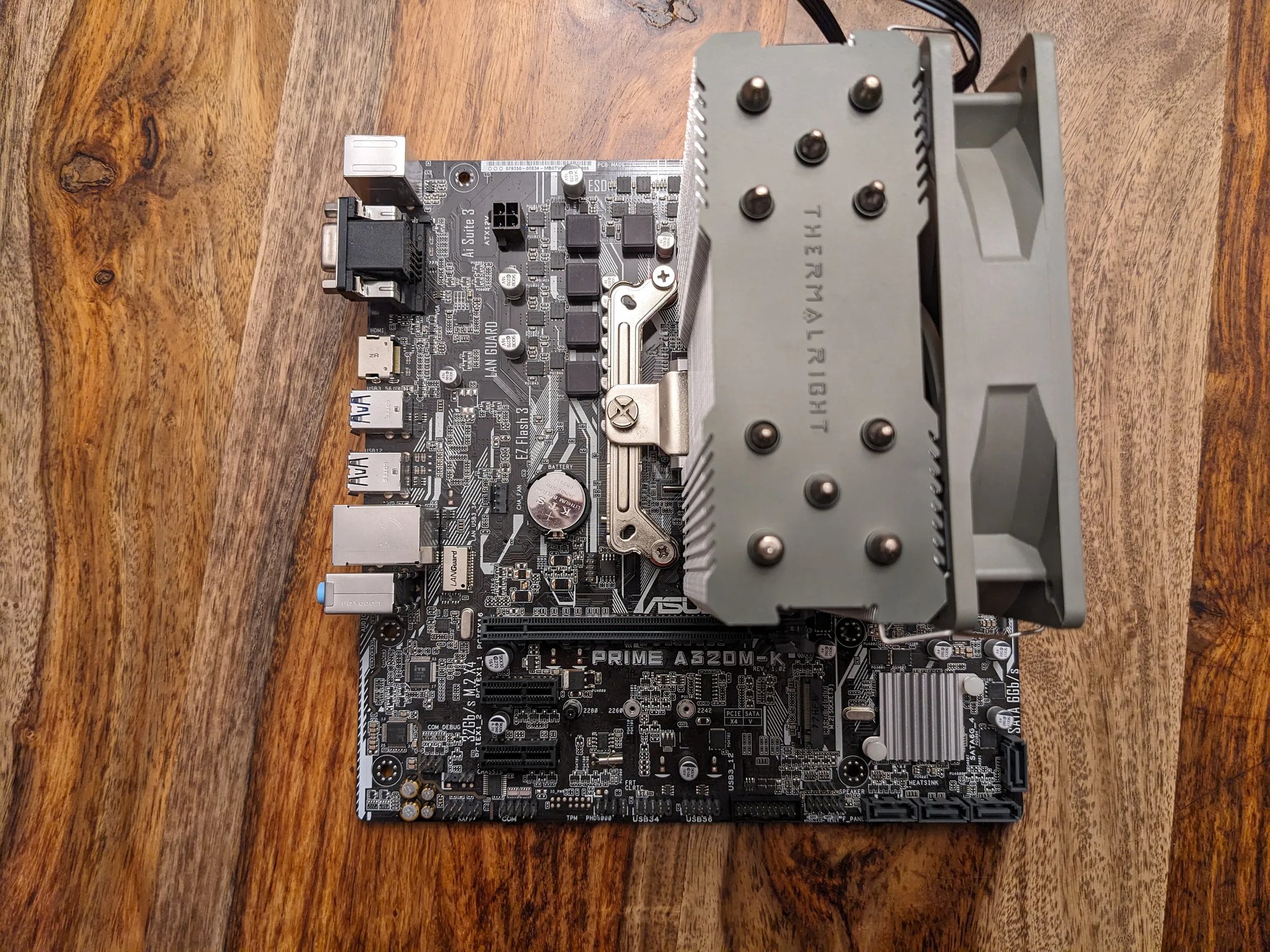 AM 4 Mobo, CPU, RAM combo: Asus Prime A320M-K, A8-9600 APU, 16GB RAM, NEW Theralright cooler!
