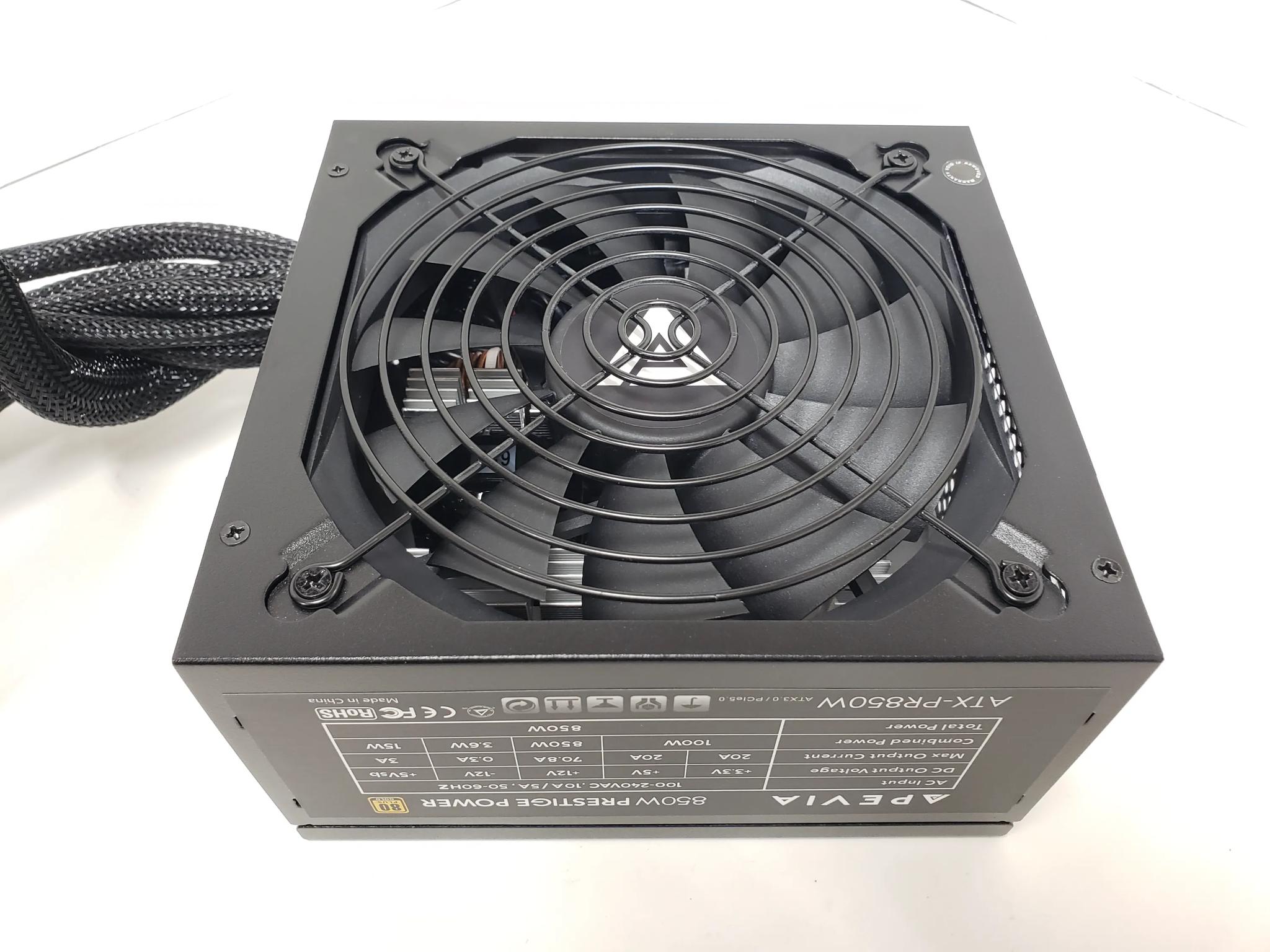 Apevia 850W, 80+G, 600W 12VHPWR, Apevia Prestige Power ATX 3.0/PCIE5.0, ATX power supply