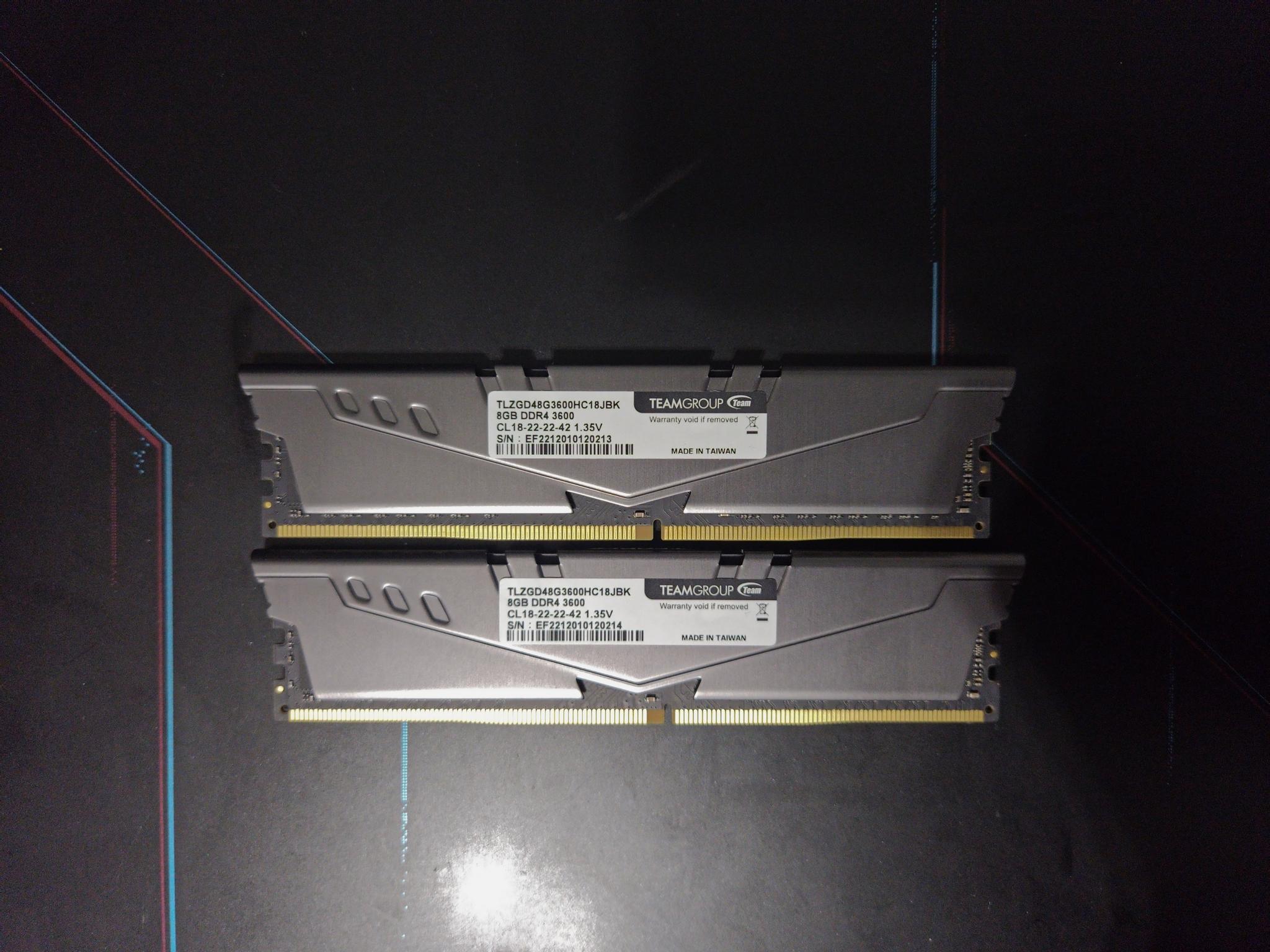 TEAMGROUP T-Force Vulcan Z DDR4 16GB Kit (2x8GB) 3600MHz CL18 Desktop Memory Module Ram