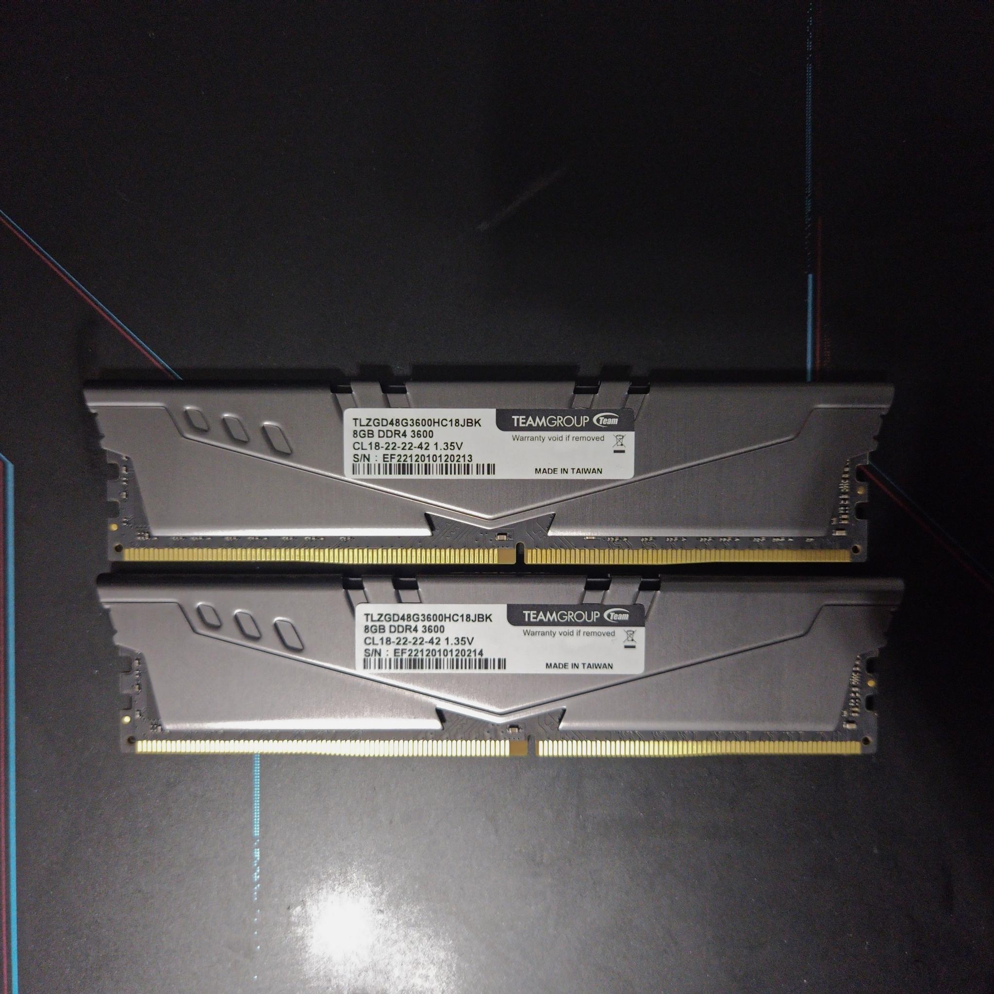 TEAMGROUP T-Force Vulcan Z DDR4 16GB Kit (2x8GB) 3600MHz CL18 Desktop Memory Module Ram