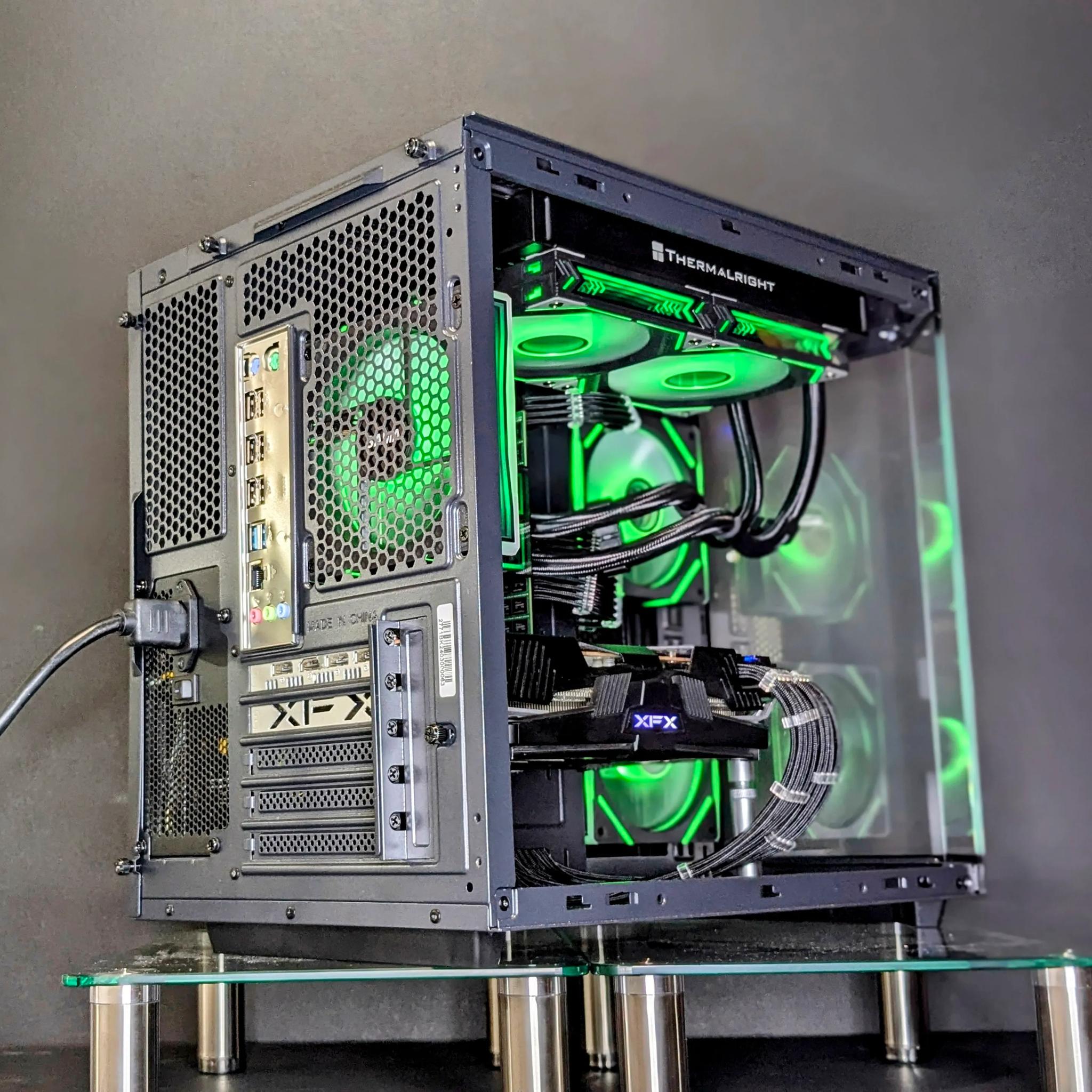 Liquid-Cooled 1080p Gaming Beast💧🖤RX 5700XT🖤Intel(12-c/24-t)| 32GB DDR4 RAM🖤1TB NVMe🖤Windo...