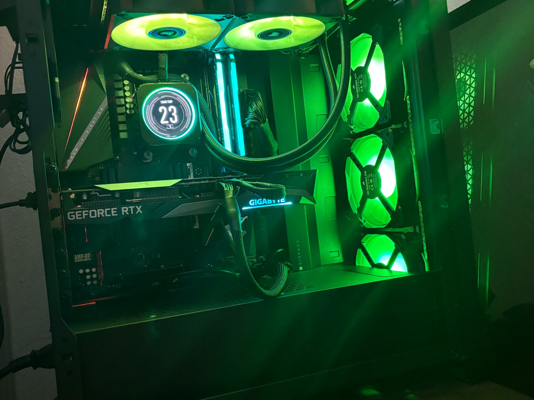 Black Gaming PC | Ryzen 5900x | RTX 3060 Ti | 32gb RAM | 1 TB SSD | LCD Cooling Screen