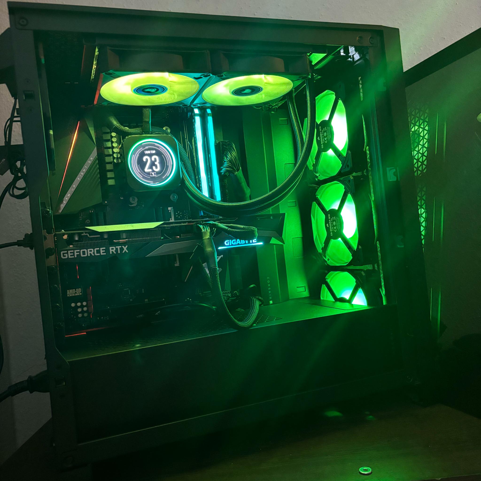 Black Gaming PC | Ryzen 5900x | RTX 3060 Ti | 32gb RAM | 1 TB SSD | LCD Cooling Screen