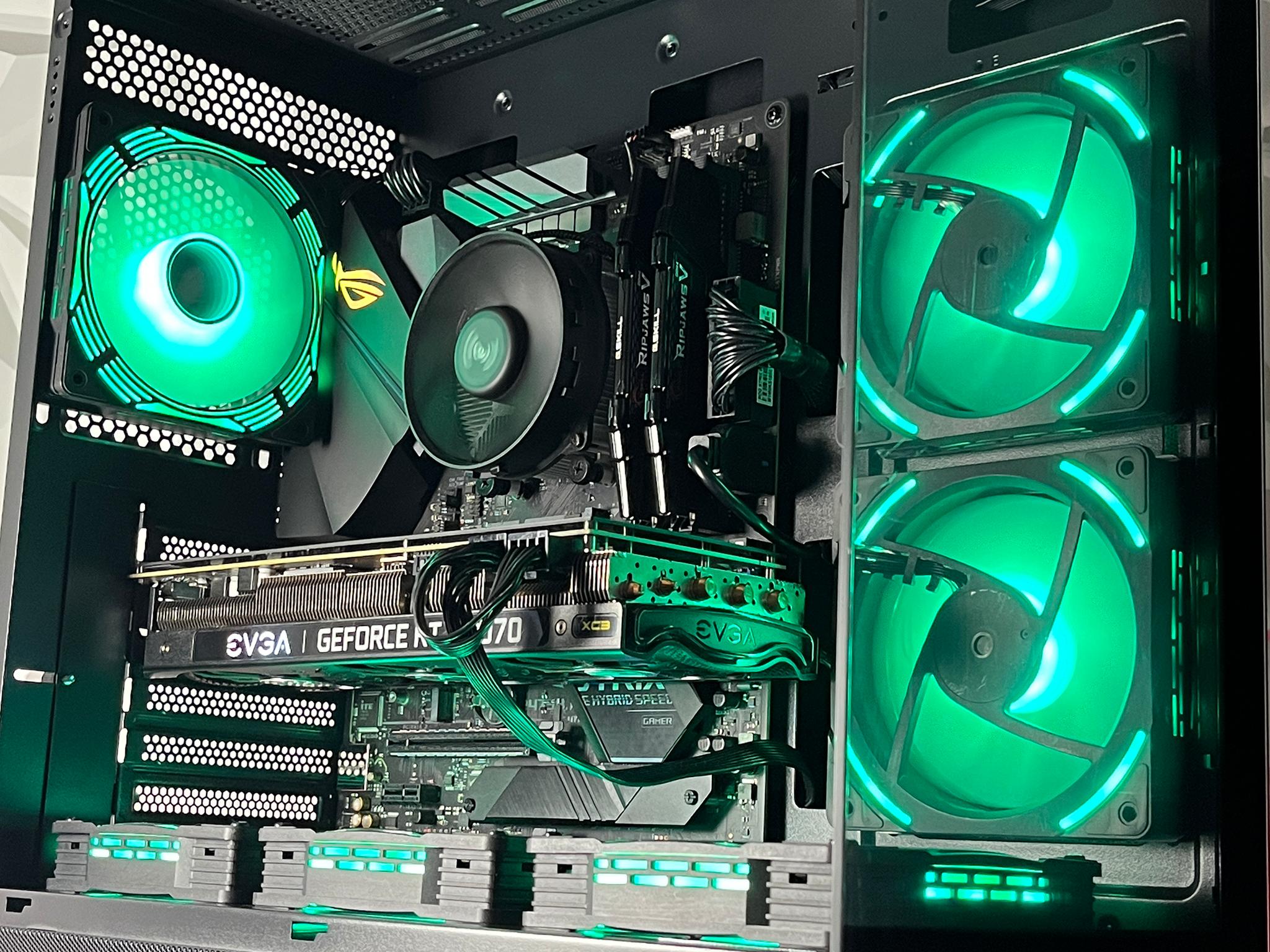 RTX 3070 XC3 8GB, Ryzen 5 5600X, 16GB 3200MHz | Black RGB Gaming Computer/PC