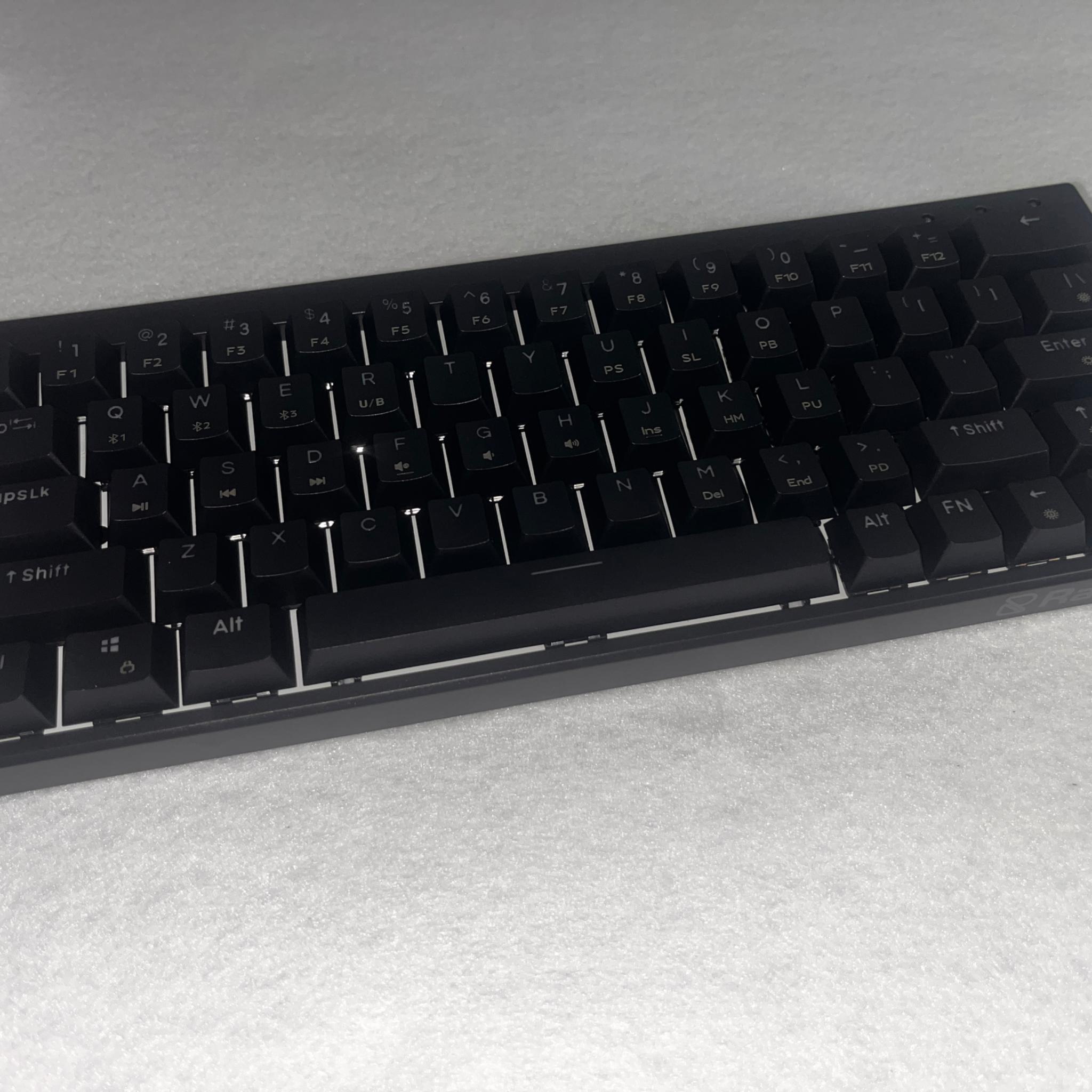 Ractous Design RGB Keyboard  Hot Swappable.  H&J Optical Brown Switches. Bluetooth/Wired.