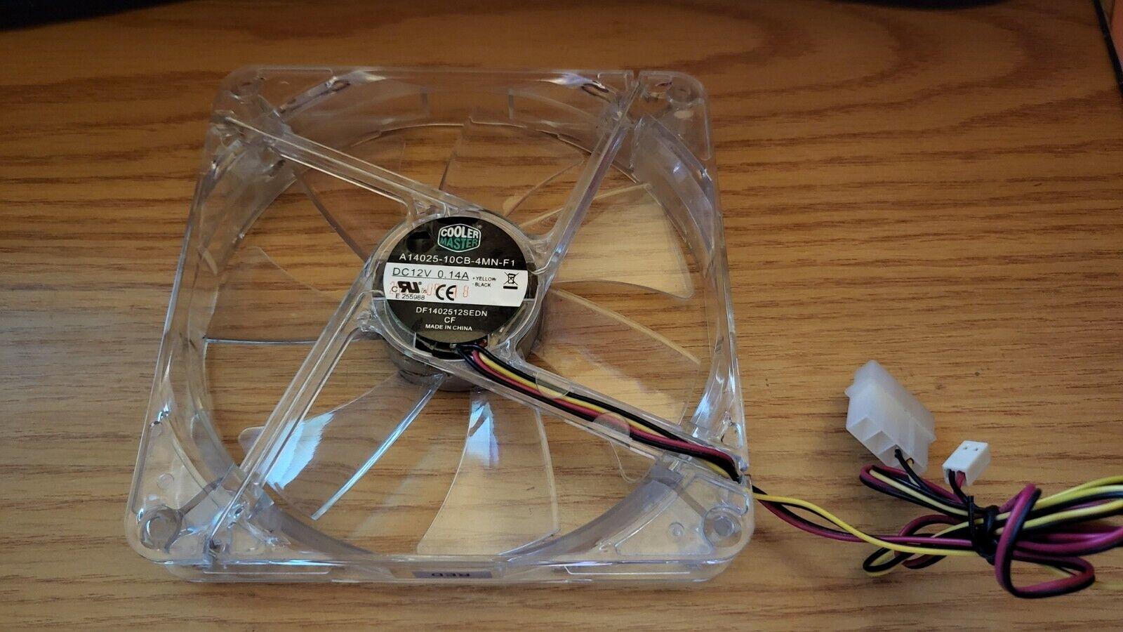 USED Cooler Master 140mm Clear Case Fan