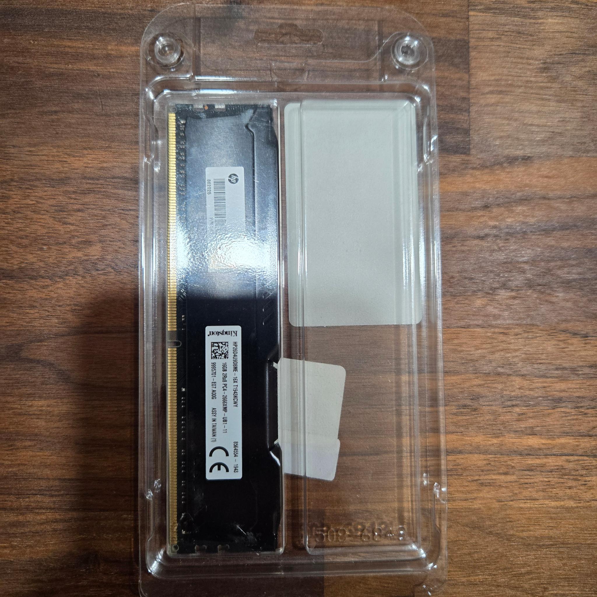 Kingston Fury 1x16gb Dual Rank 2666mhz at xmp ddr4