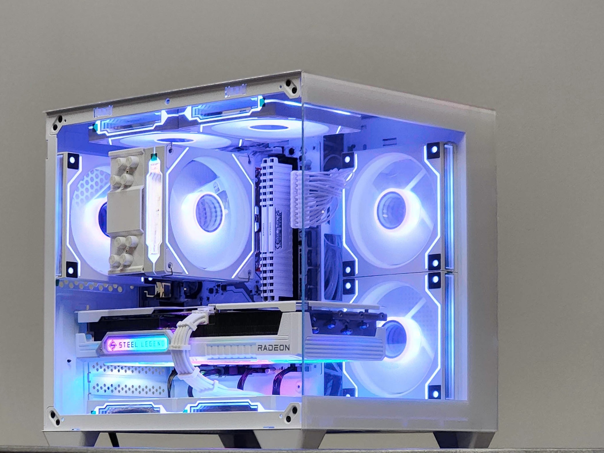 ALL WHITE Custom Gaming PC | Ryzen 5 5500 | RX 9060 XT 8GB | 16GB DDR4 | 1TB SSD | Win 11 Pro
