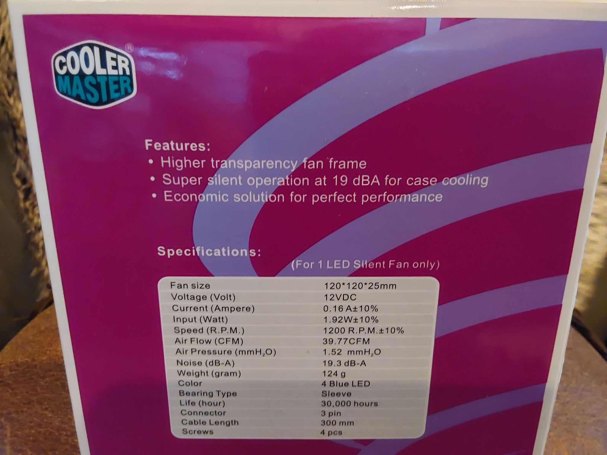 NEW COOLER MASTER 120mm (BLUE LED) COMPUTER CASE FANS (VALUE TWO-PACK)