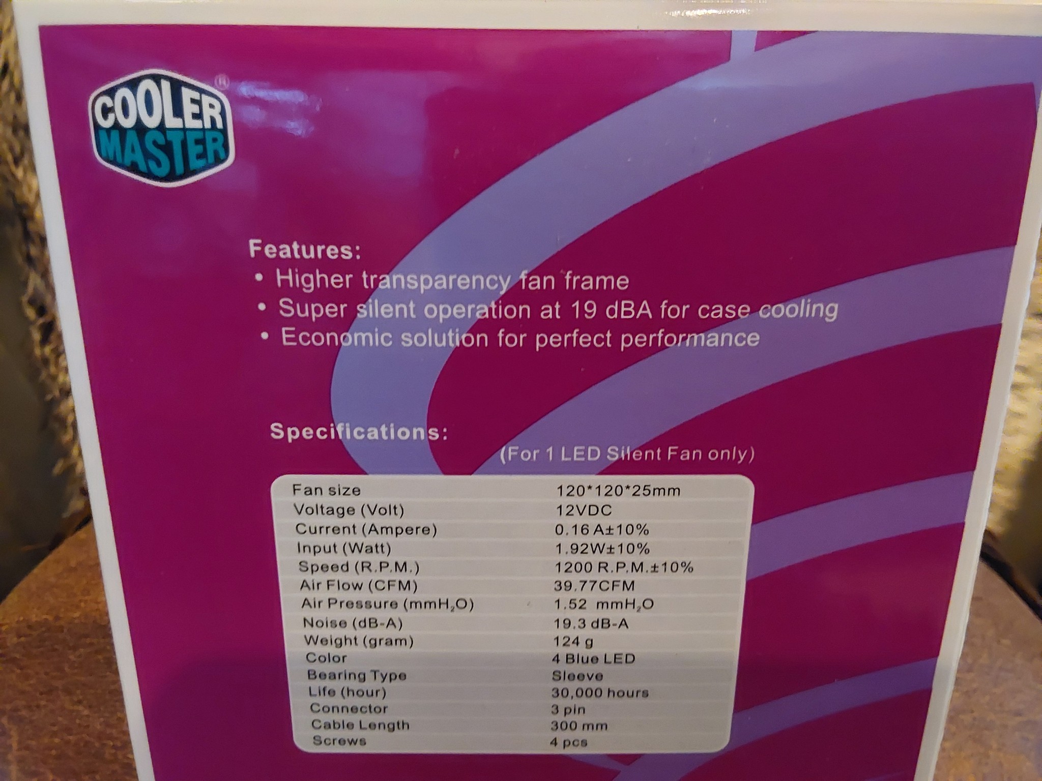NEW COOLER MASTER 120mm (BLUE LED) COMPUTER CASE FANS (VALUE TWO-PACK)
