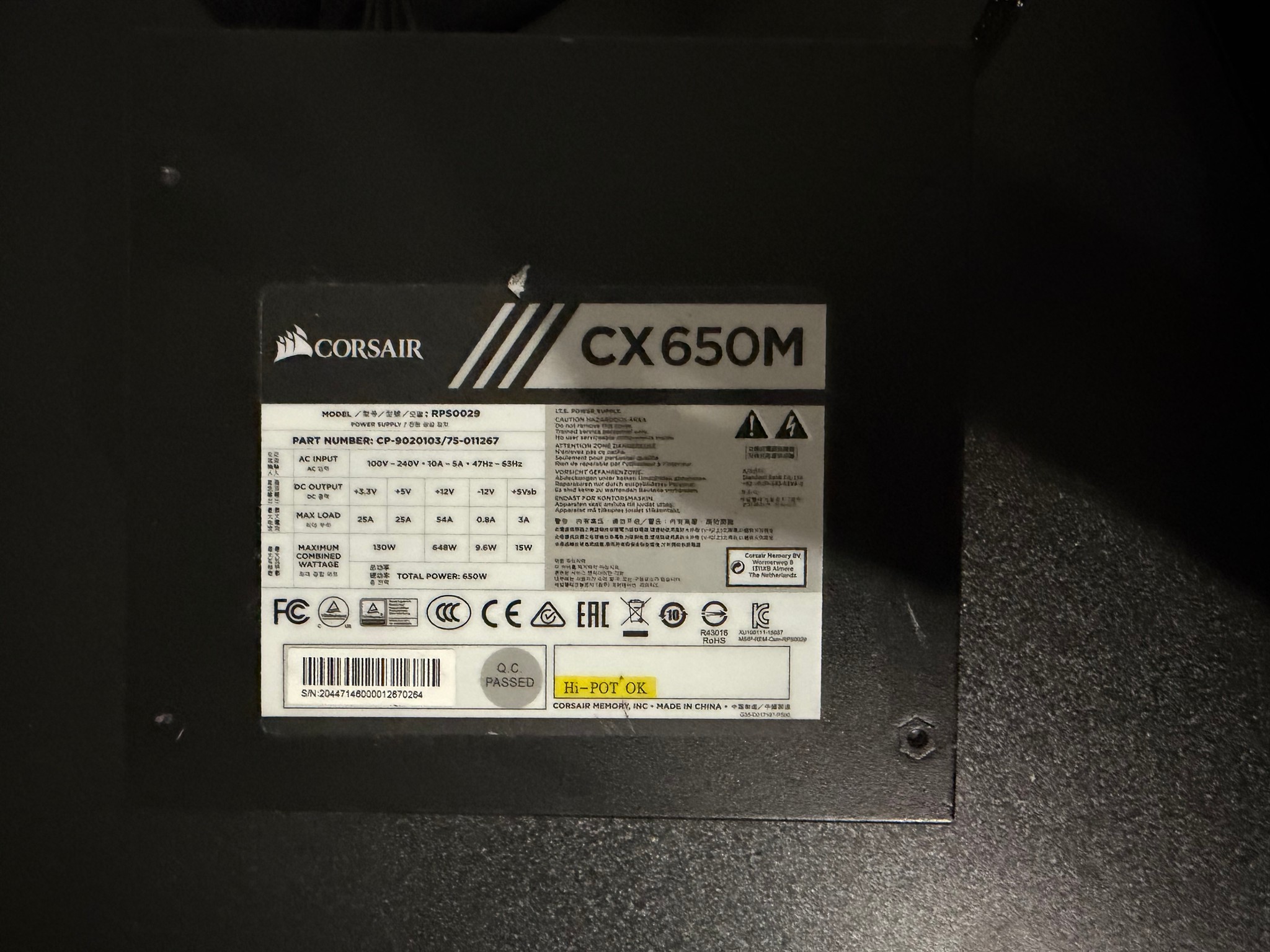 Corsair CX650M