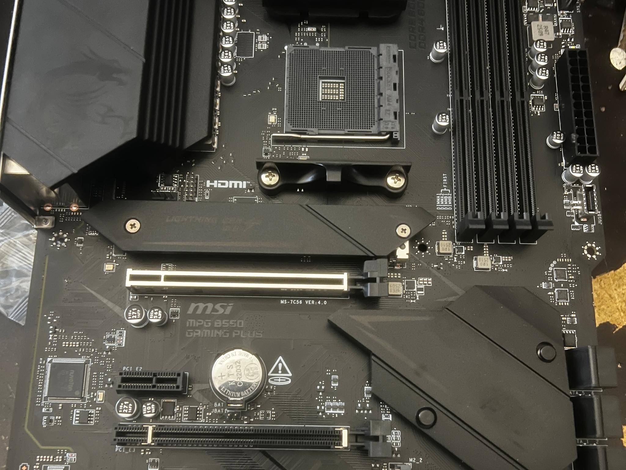 MSI MPG B550 GAMING PLUS AM4 Motherboard - Excellent Condition (Read Description)