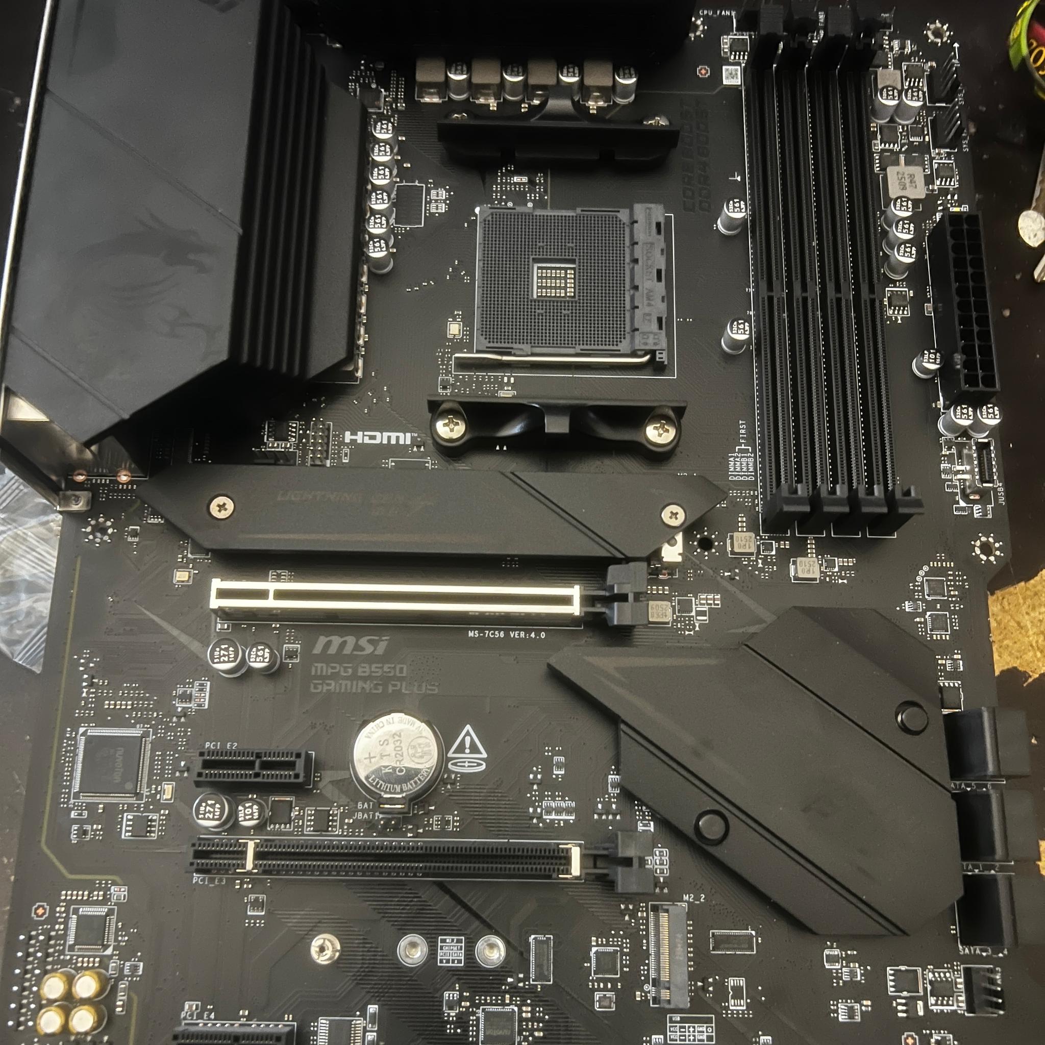 MSI MPG B550 GAMING PLUS AM4 Motherboard - Excellent Condition (Read Description)