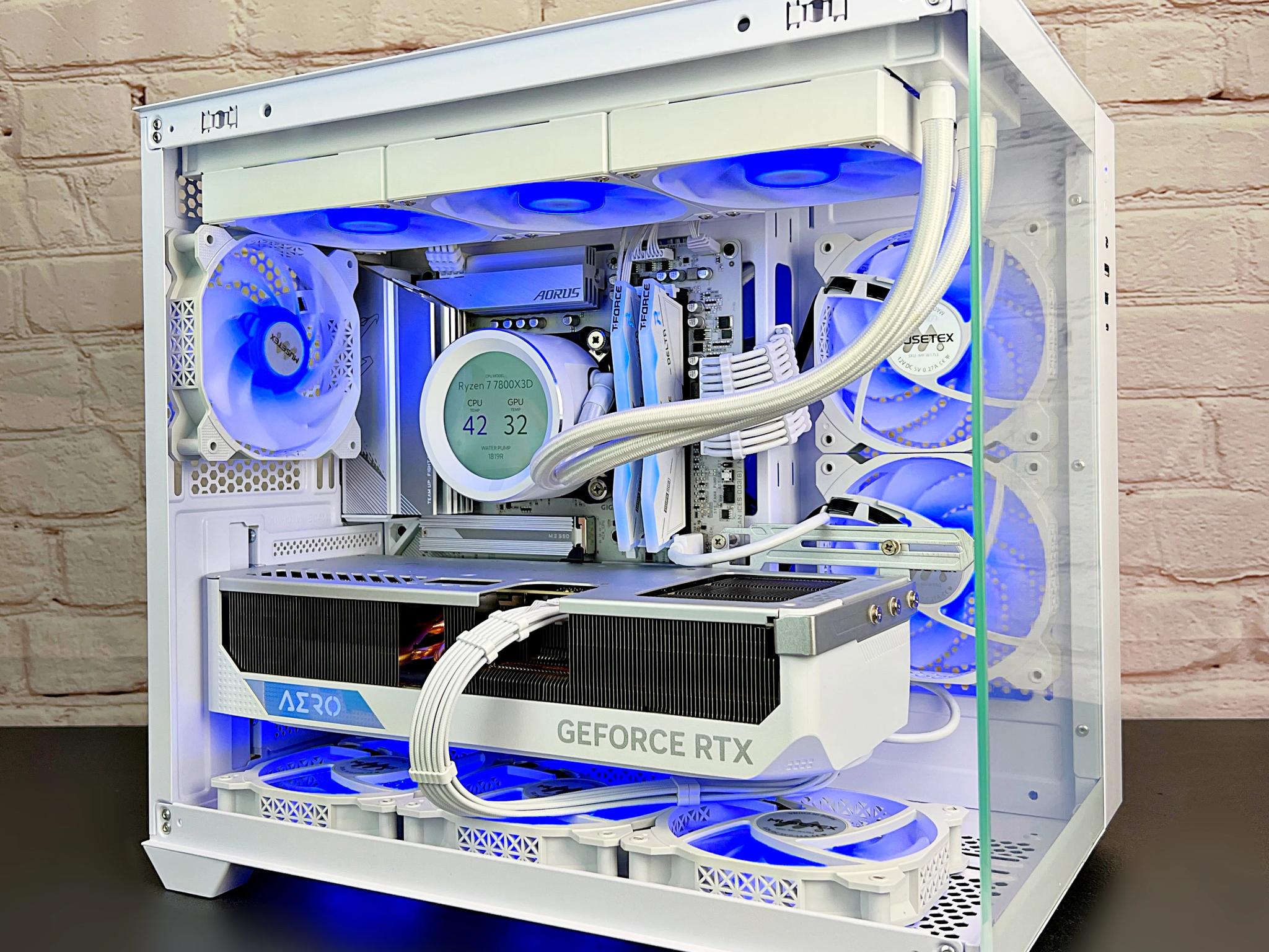 Ryzen 7 7800X3D RTX 4080 Super AERO 32GB DDR5 RAM 4TB SSD M.2 WIN 11 PRO Gaming PC 🤯