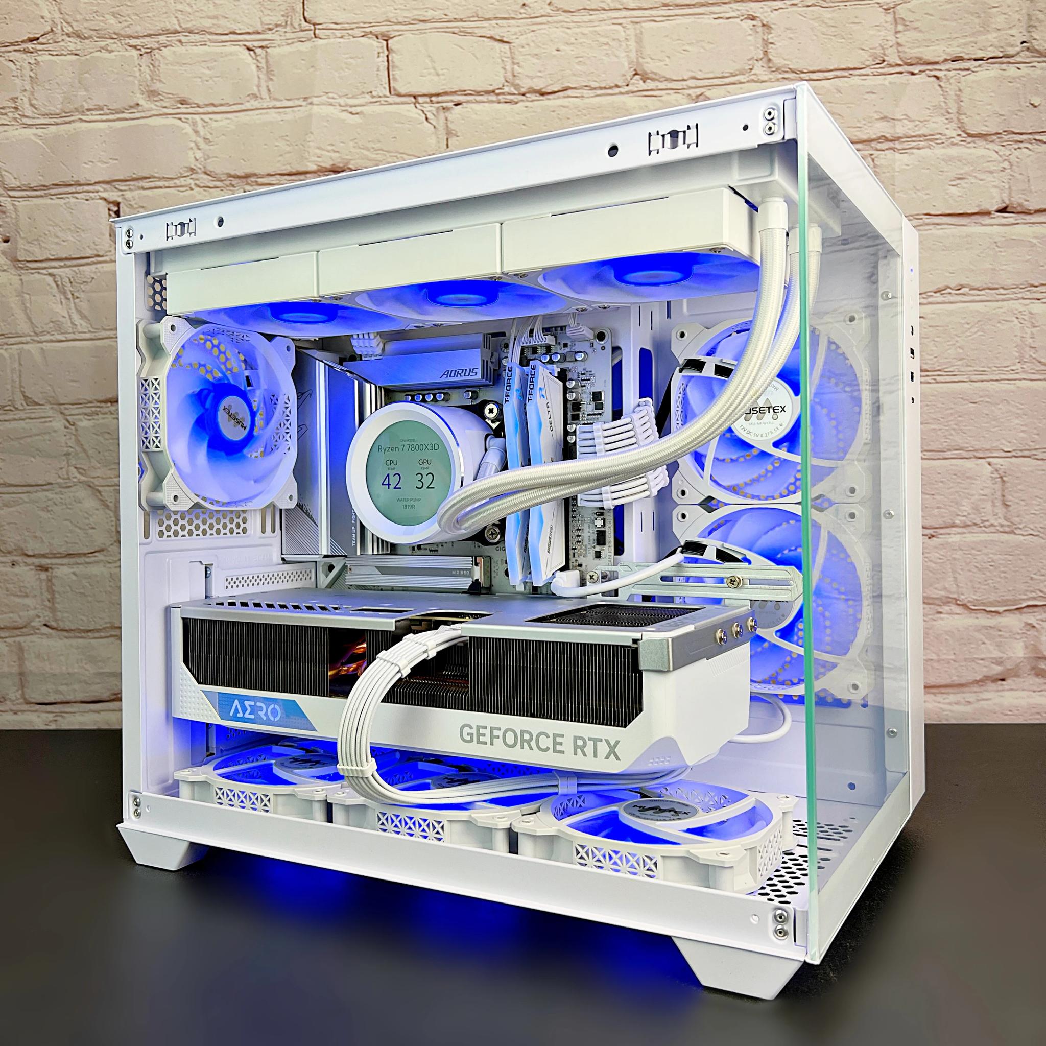 Ryzen 7 7800X3D RTX 4080 Super AERO 32GB DDR5 RAM 4TB SSD M.2 WIN 11 PRO Gaming PC 🤯