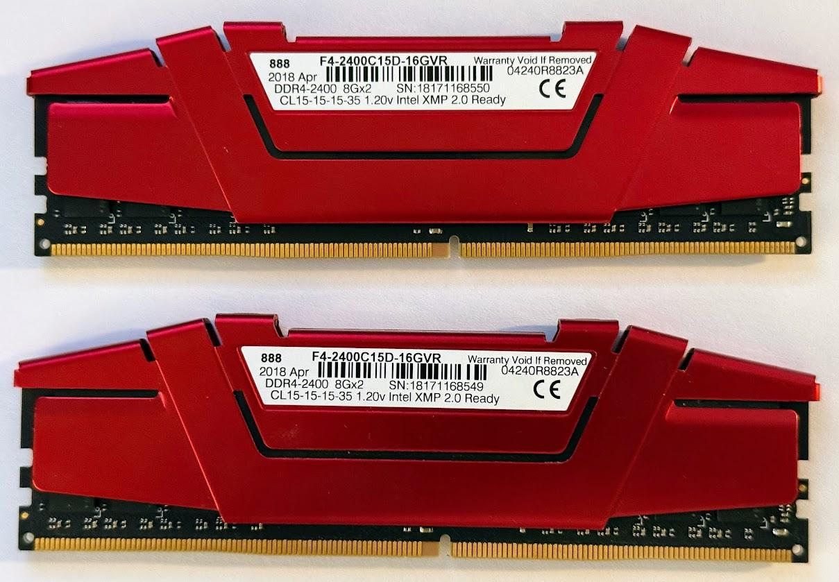 G.Skill Ripjaws V DDR 16GB DDR4 2400 RAM XMP 2.0 Memory