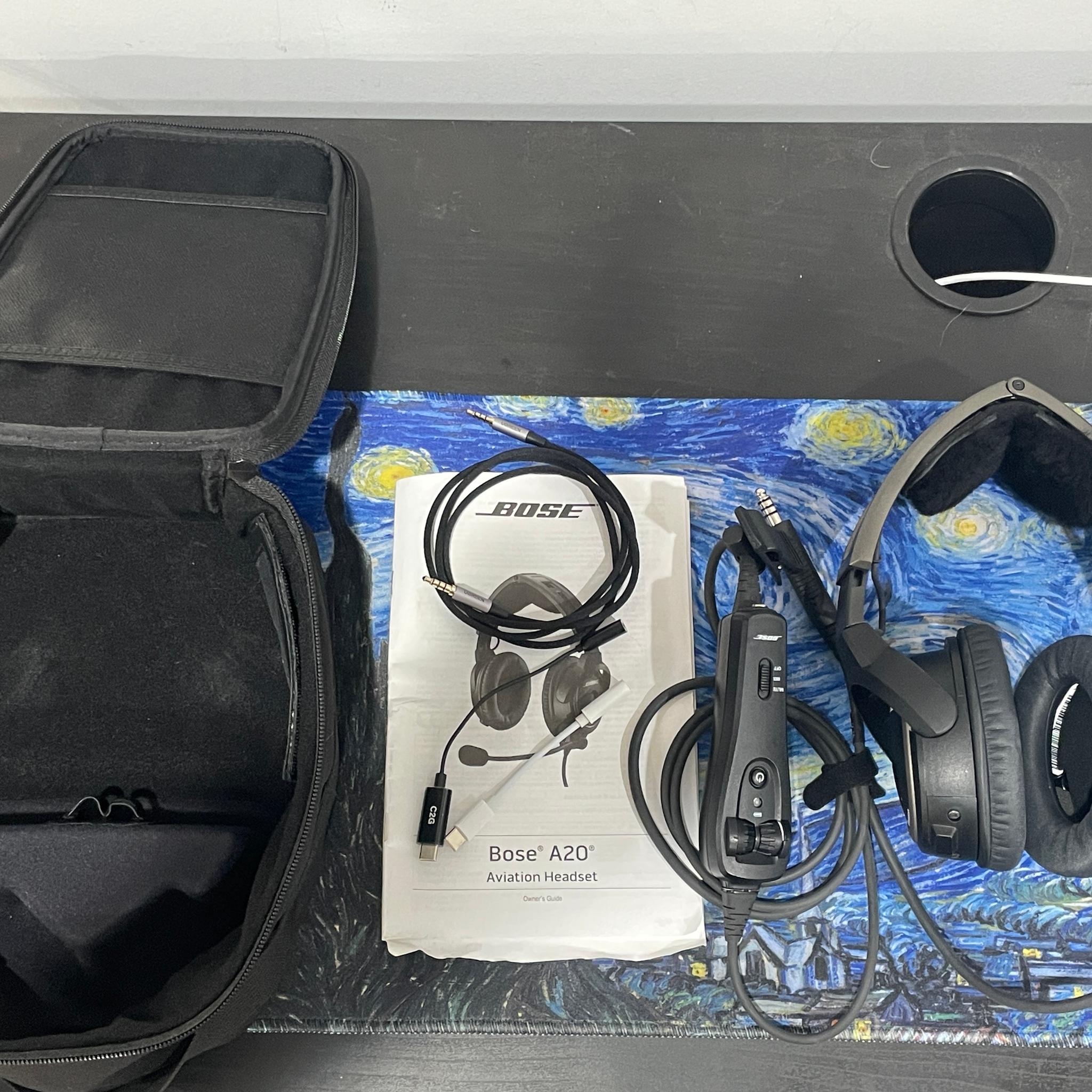 Bose A20 Aviation Headset with Single Plug