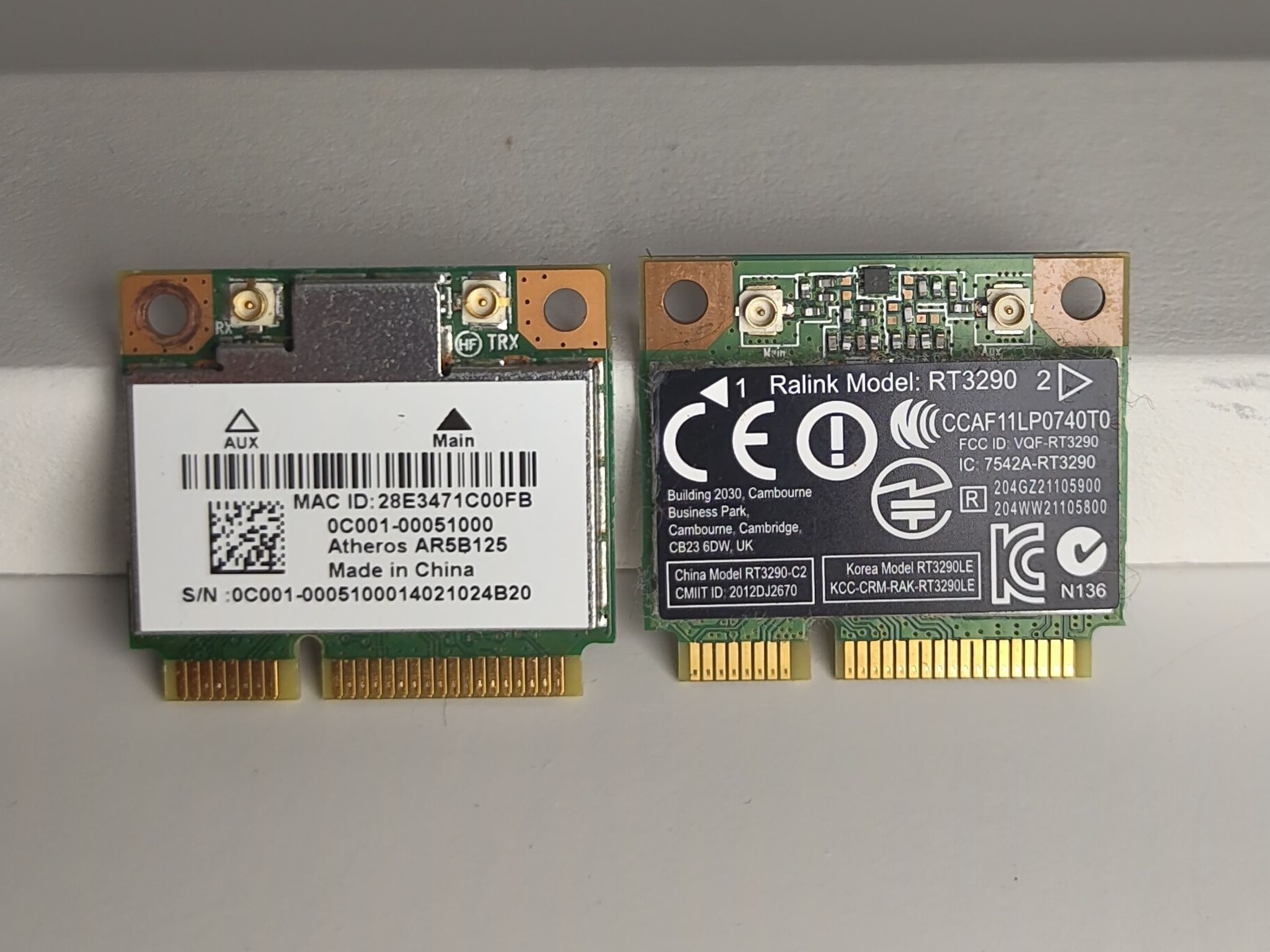 M.2 WiFi Adapters (No Antenna)