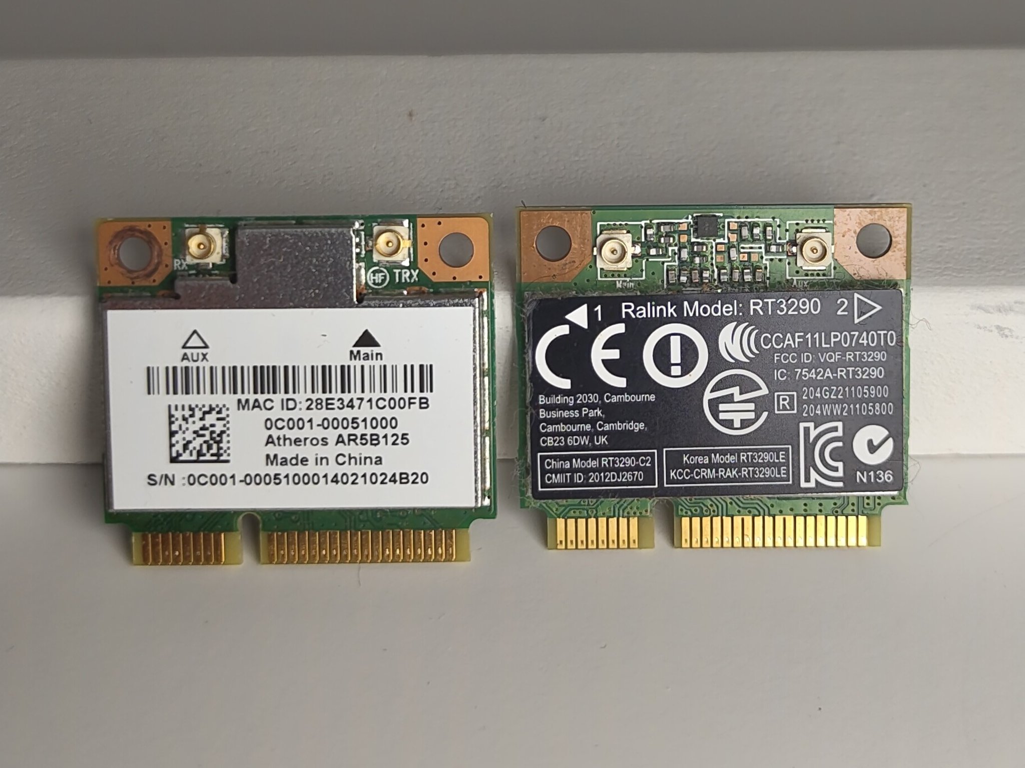 M.2 WiFi Adapters (No Antenna)