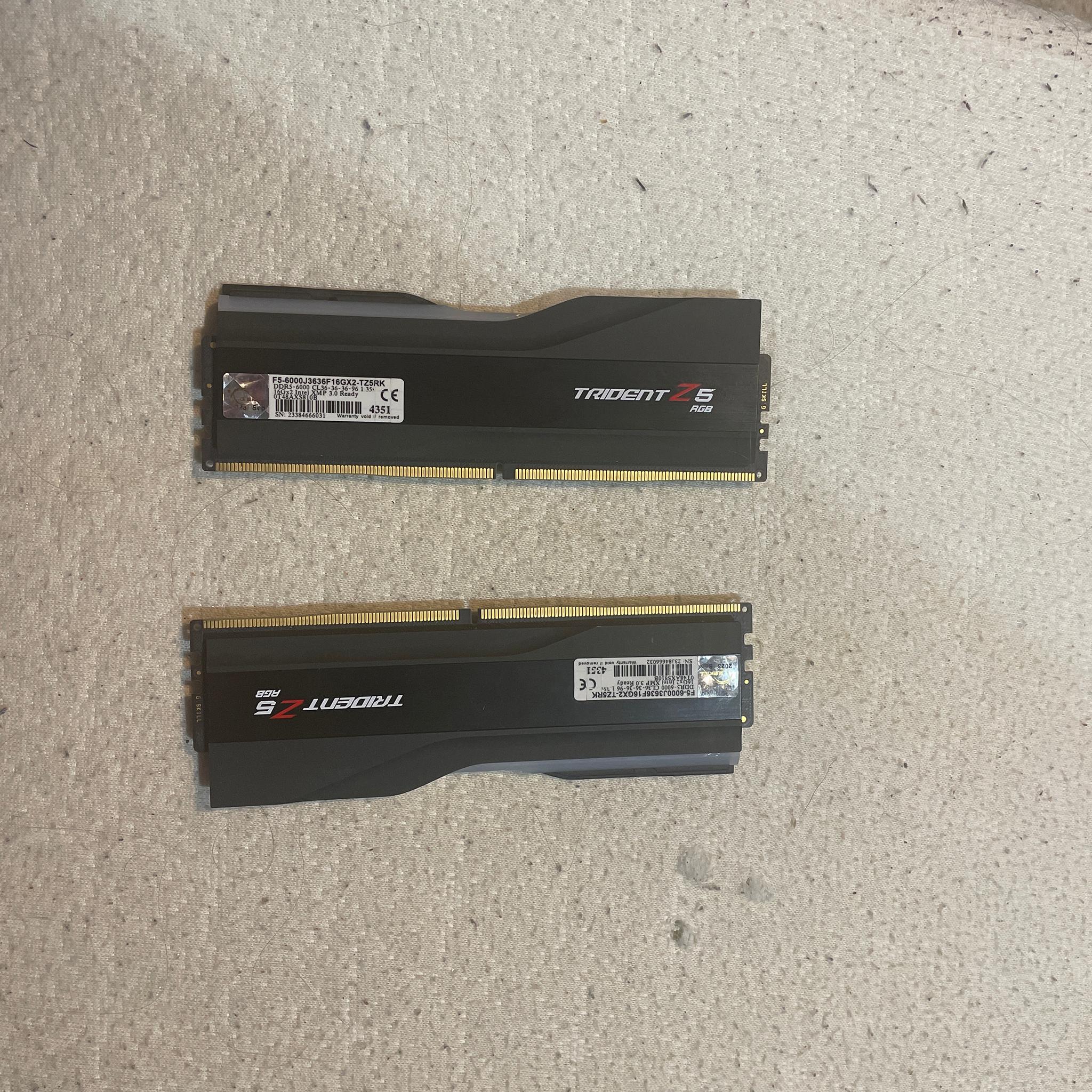 G.SKILL Trident Z5 RGB Series 32GB (2 x 16GB) 288-Pin PC RAM DDR5 6000 (PC5 48000)